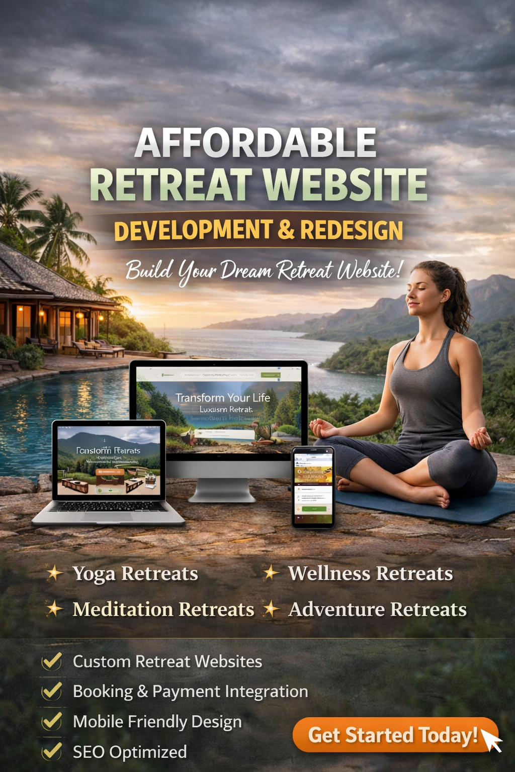 All-In-One Solutions Facebook ad: Running a retreat but your website doesn’t convert…
