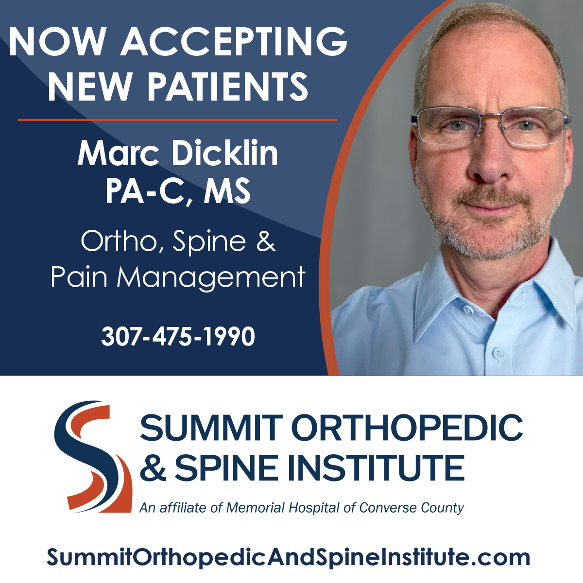 Summit Orthopedic & Spine Institute Facebook ad: Spine & Ortho Experts