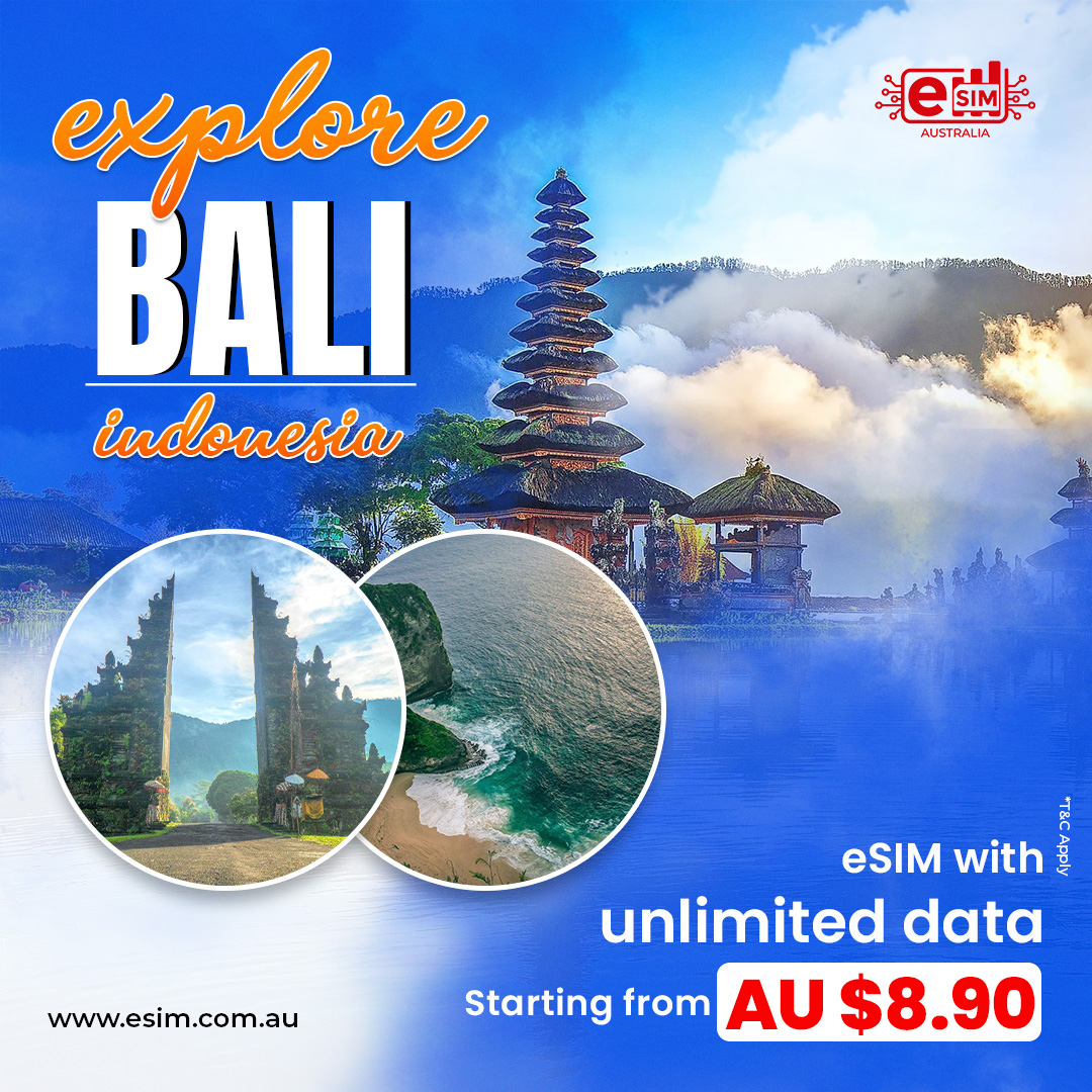 eSIM Australia Facebook ad: Unlimited data with Indonesia eSIM