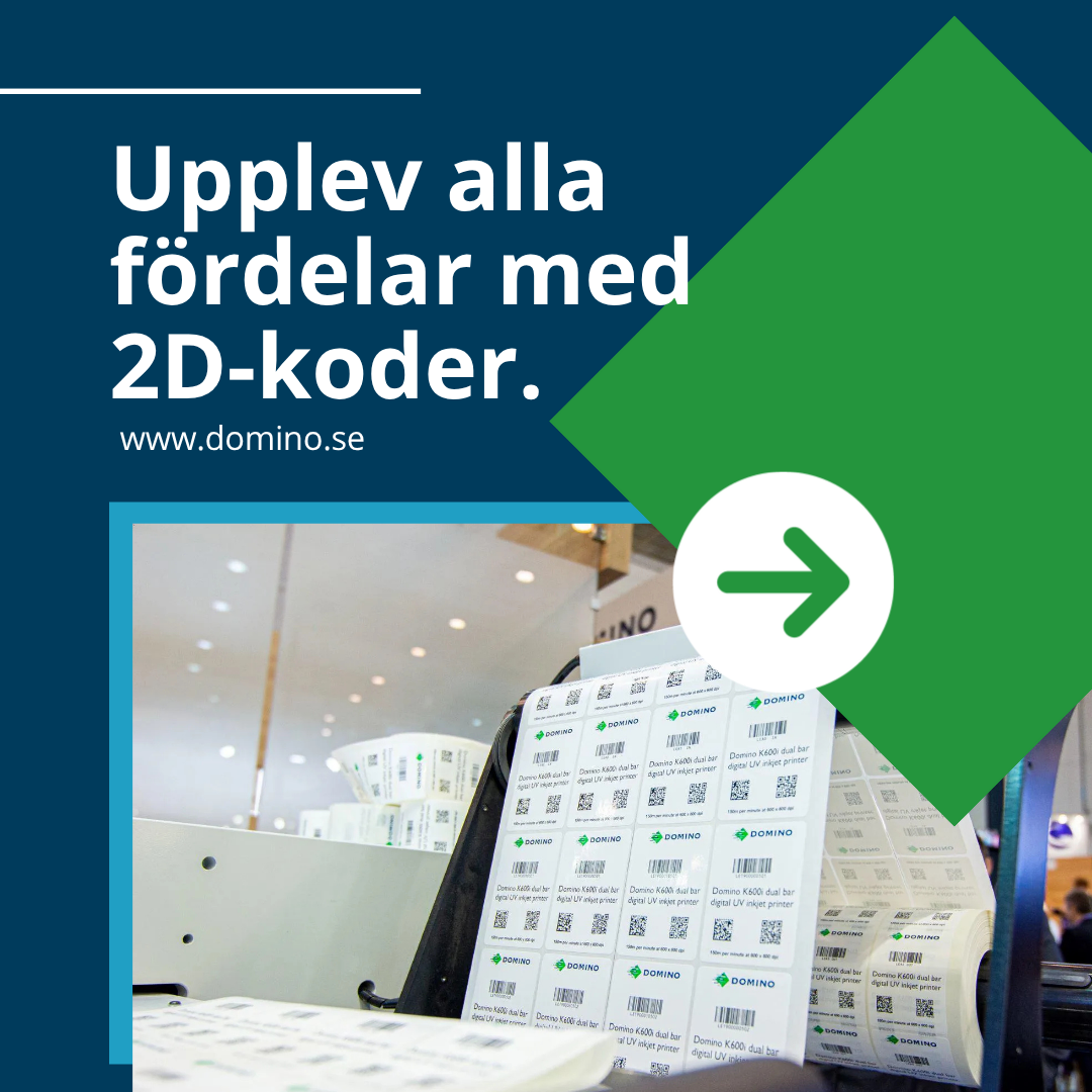 Domino Sweden Facebook ad: 2D-koder ersätter inte bara streckkoden, de öppnar för…