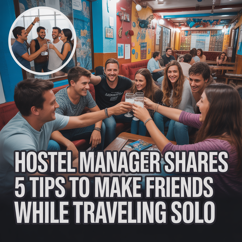 Travel-Vibes Facebook ad: Hostel Manager Shares 5 Tips to Make Friends While…