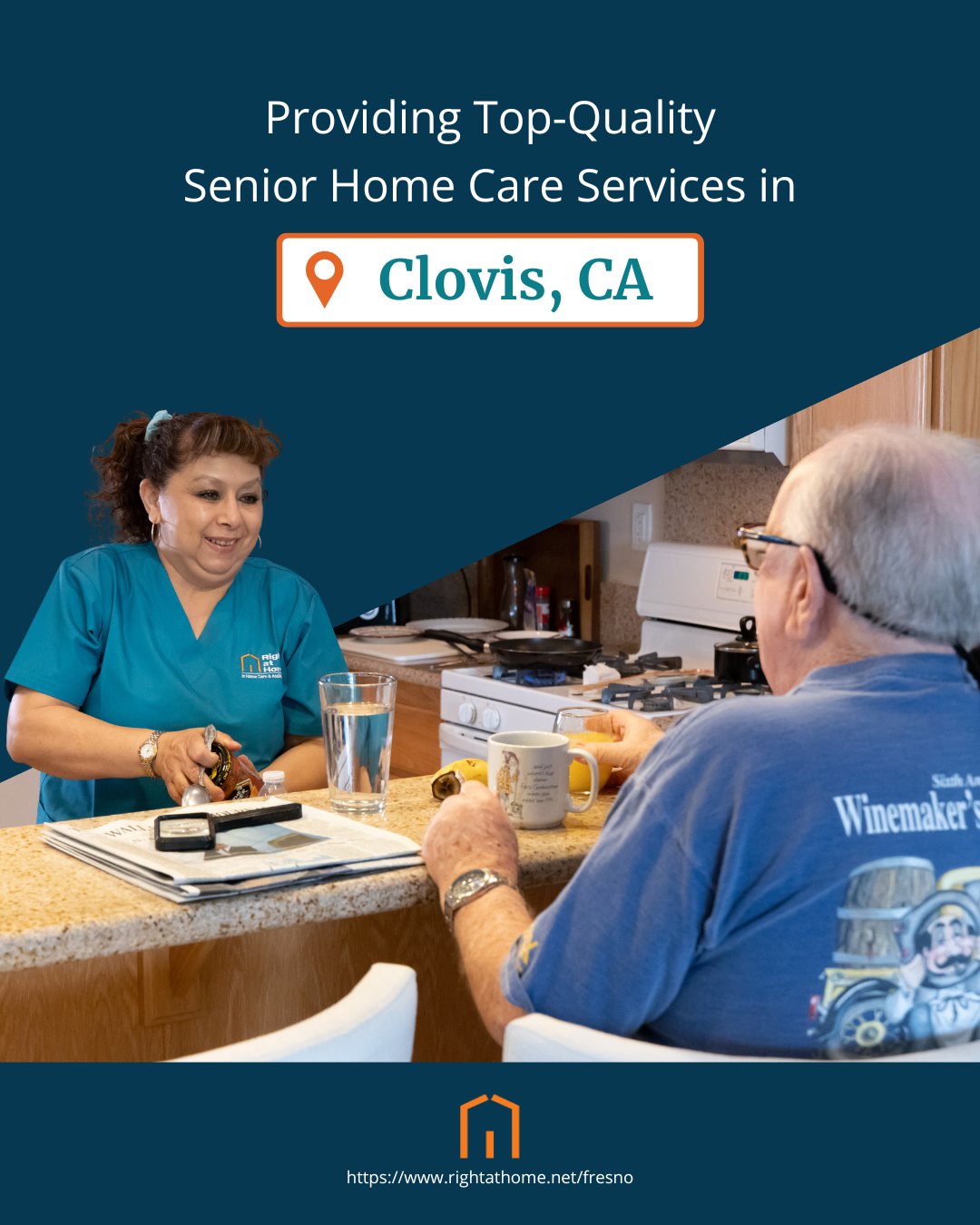 Right at Home Facebook ad: Senior in Home Care Servcies
