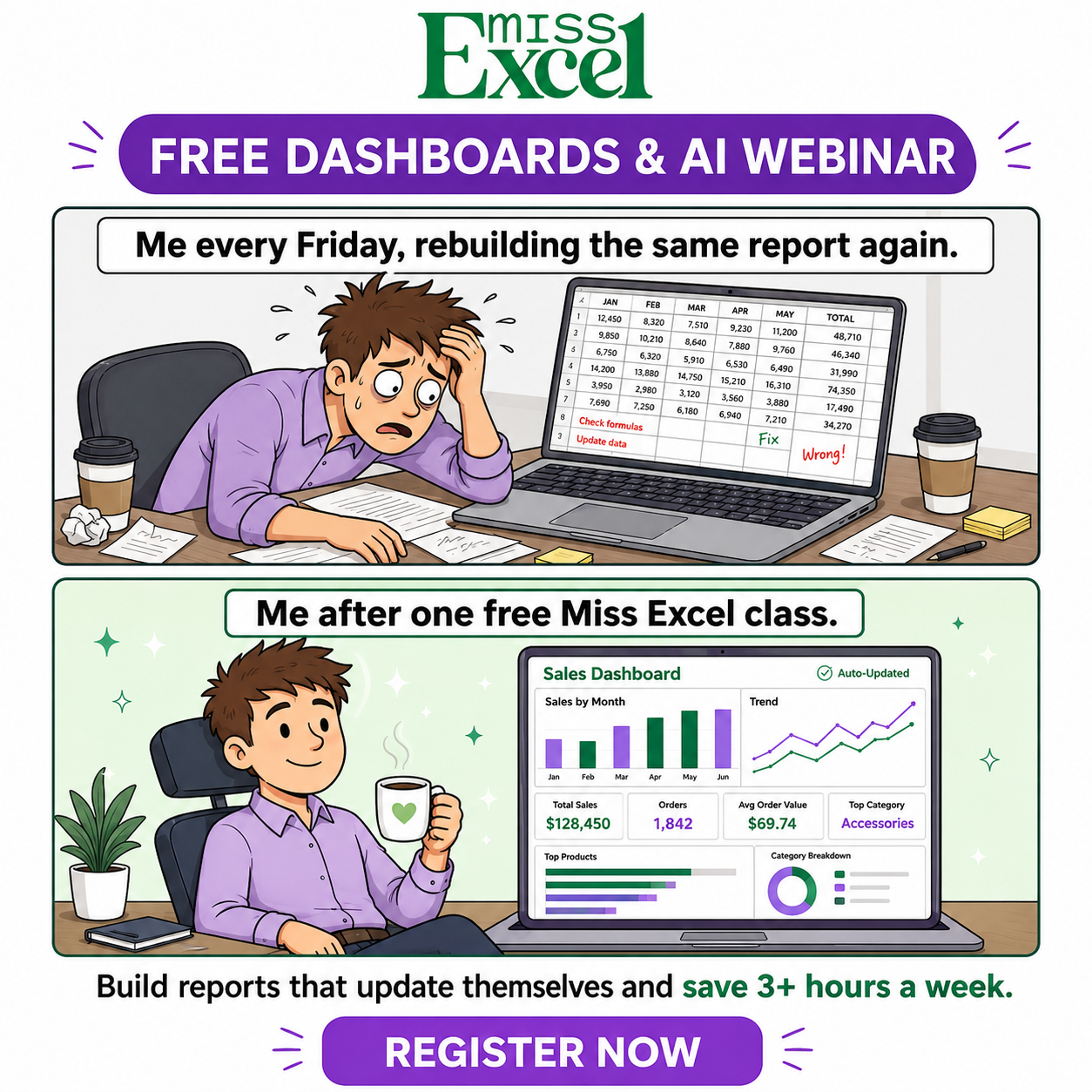 Miss Excel Facebook ad