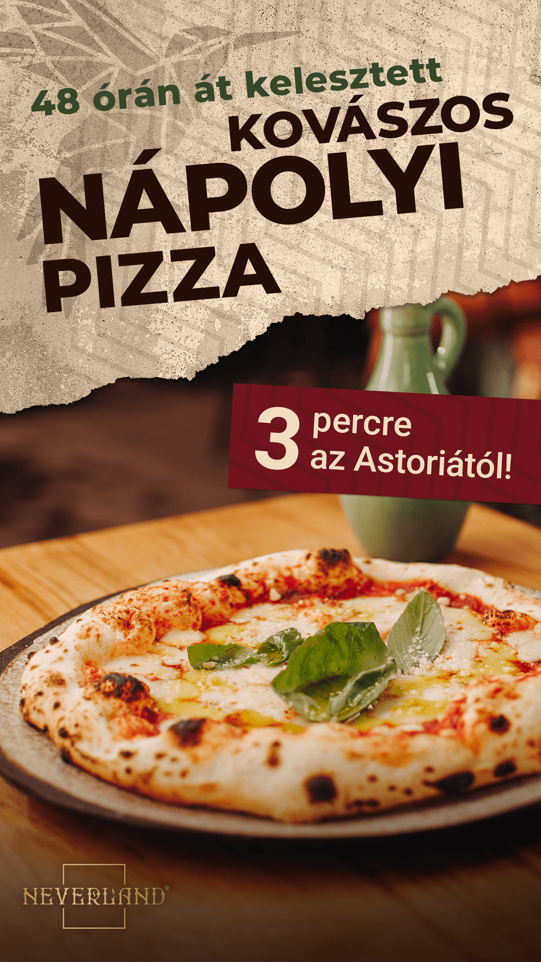 Neverland Bar • Escape Room • Pizzeria Facebook ad