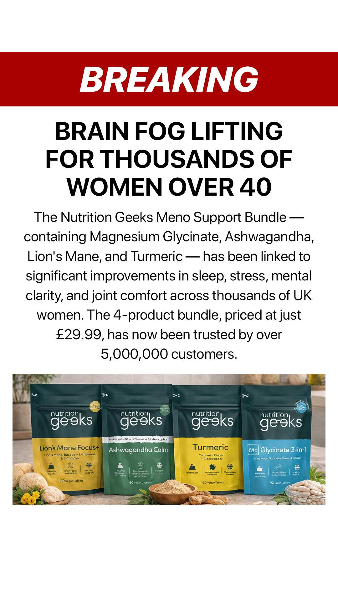 Nutrition Geeks Facebook ad