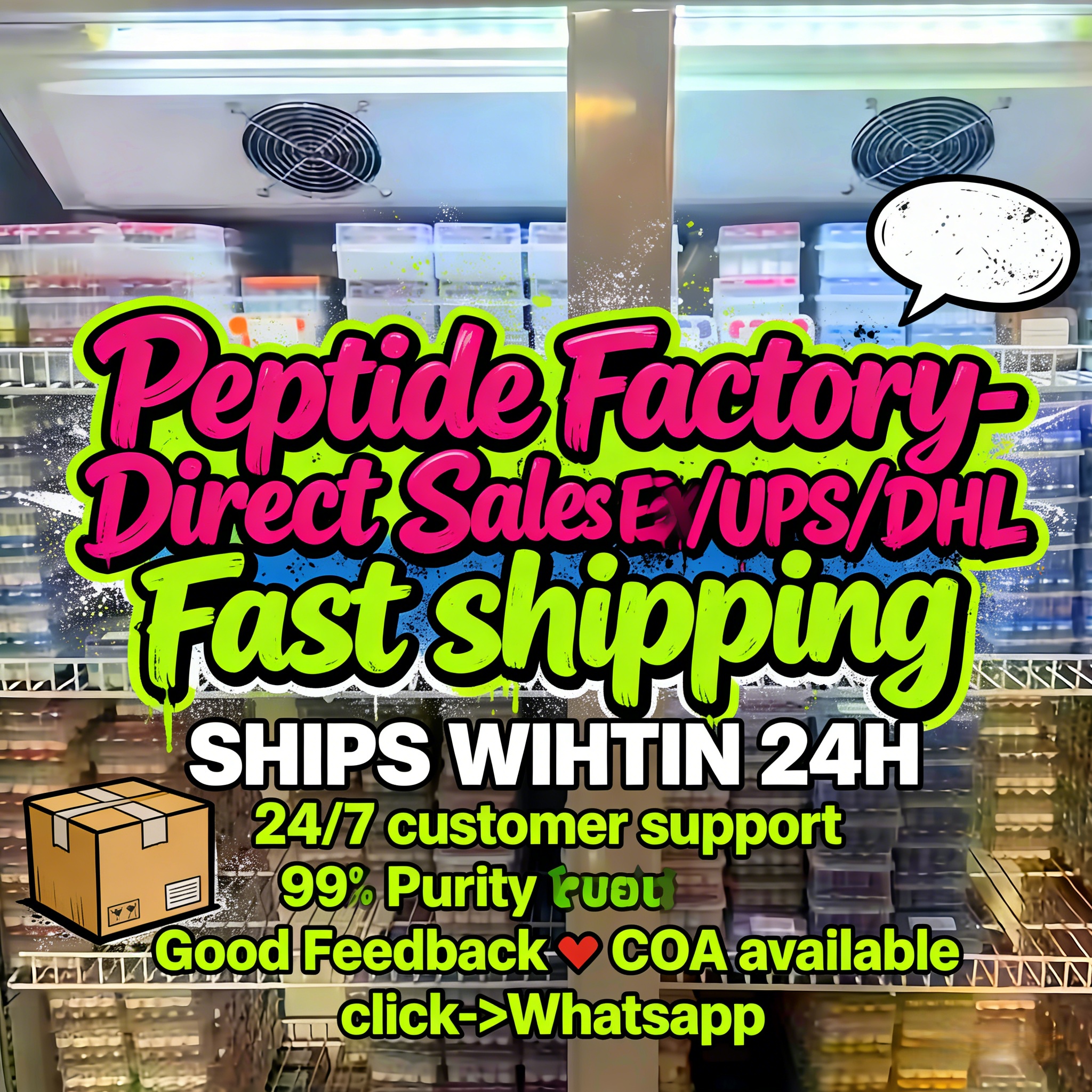 Goal Peptides Lab Facebook ad: Transform Lead Times into a Competitive Edge