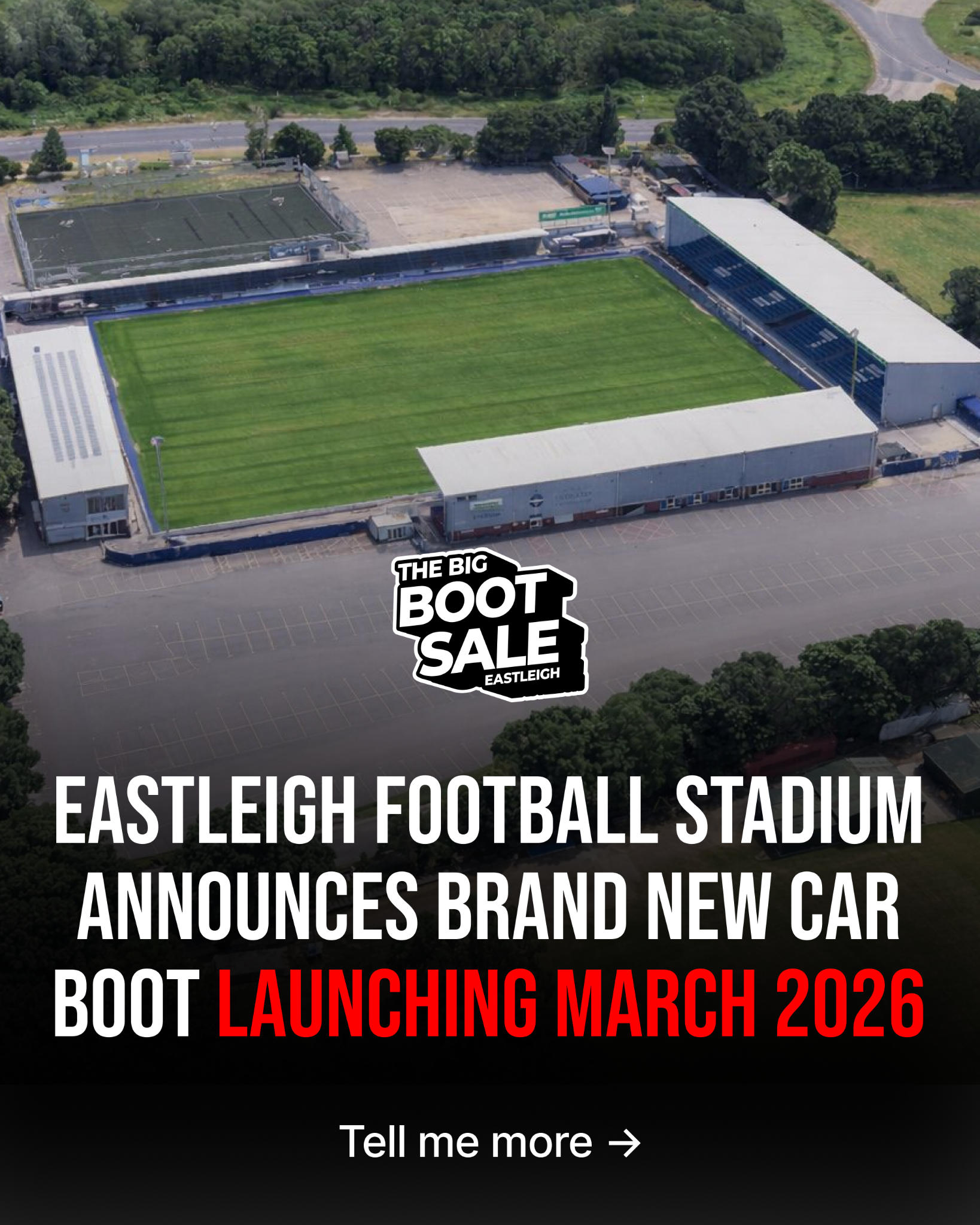 The Big Boot Sale Eastleigh Facebook ad: It’s big. It’s exciting.