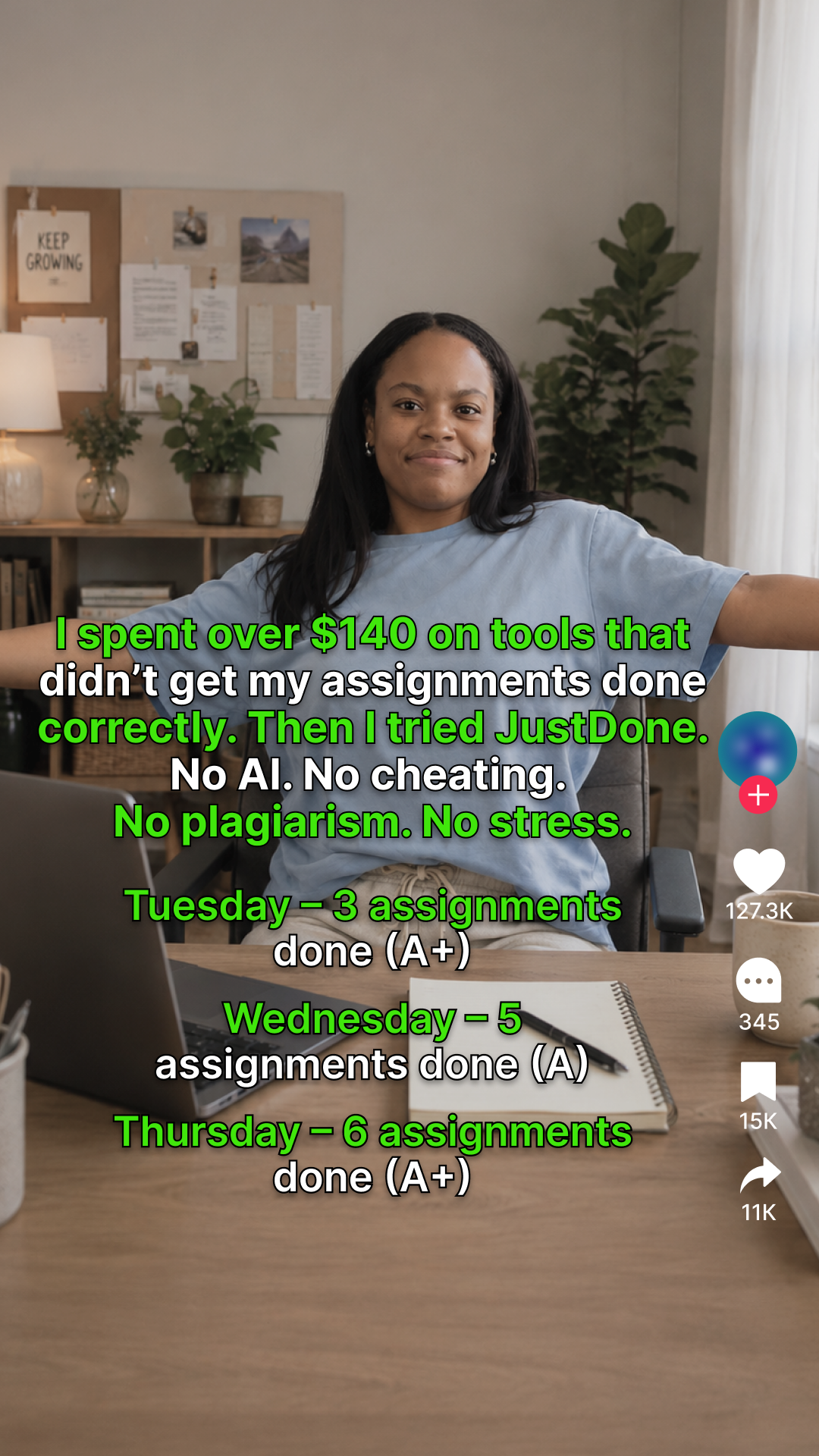 JustDone Facebook ad