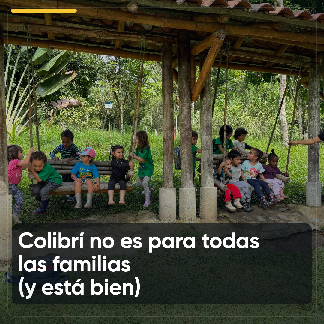 Colibrí Montessori School Facebook ad: Elegir el primer espacio educativo de un hijo…