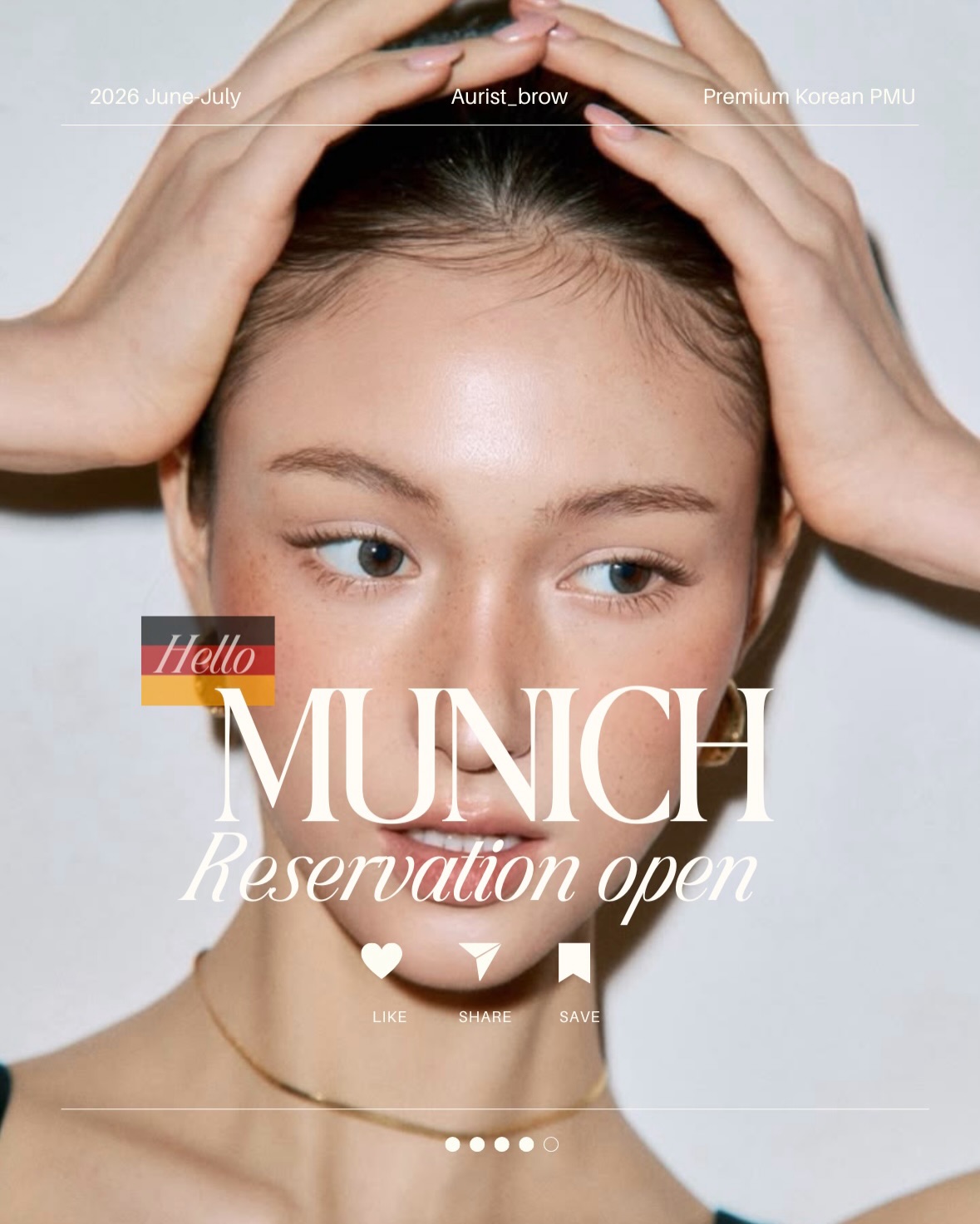 109brow Facebook ad: Hello, my beautiful clients in Munich