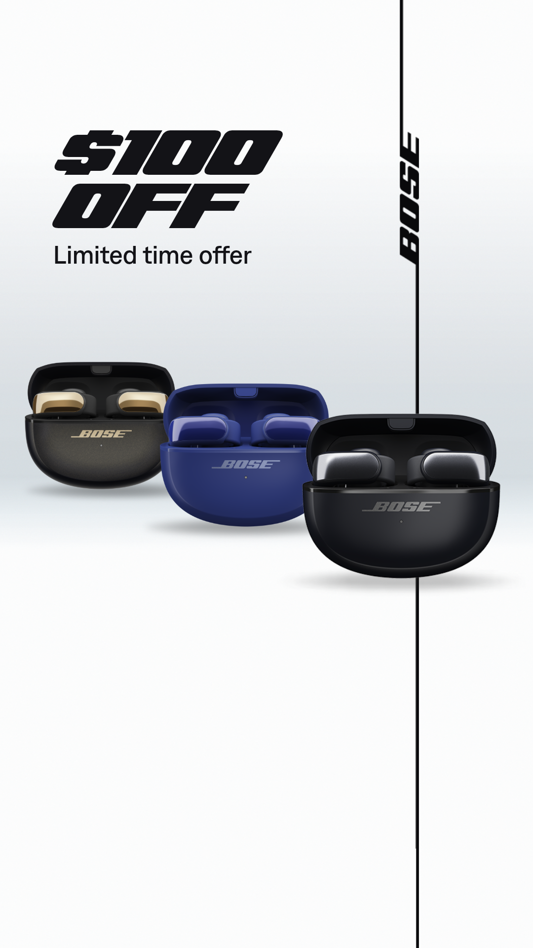 Bose Facebook ad: Ultra Open Earbuds