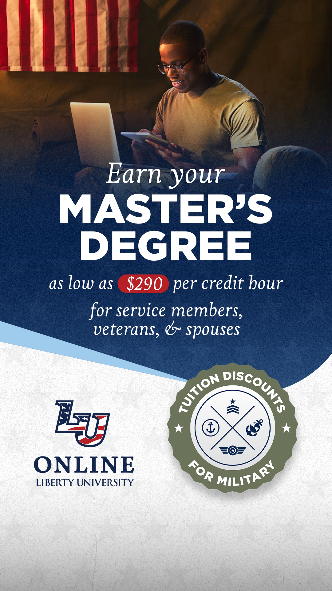 Liberty University Online Programs Facebook ad