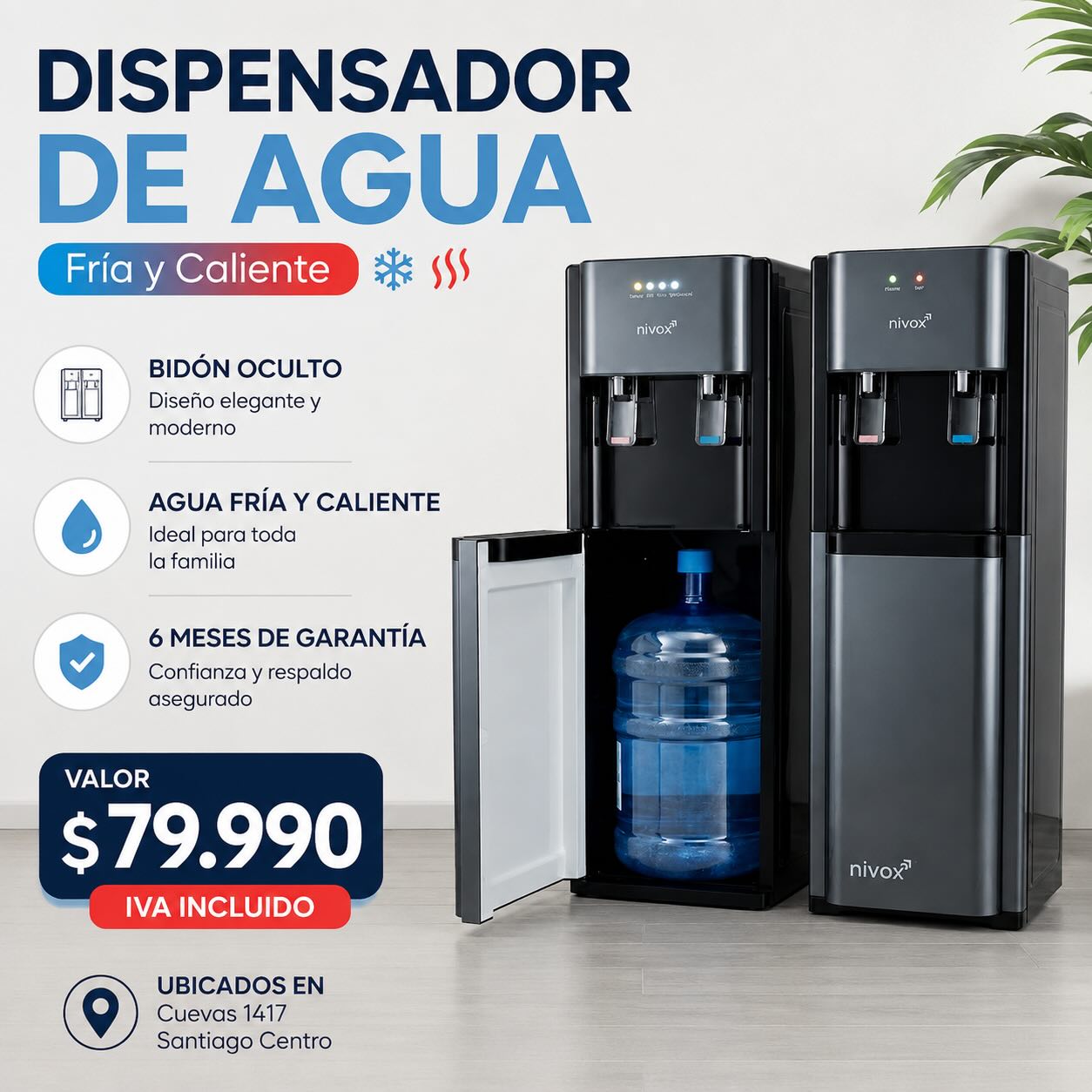 Importadora dynami Facebook ad: DISPENSADOR DE AGUA FRÍA Y CALIENTE