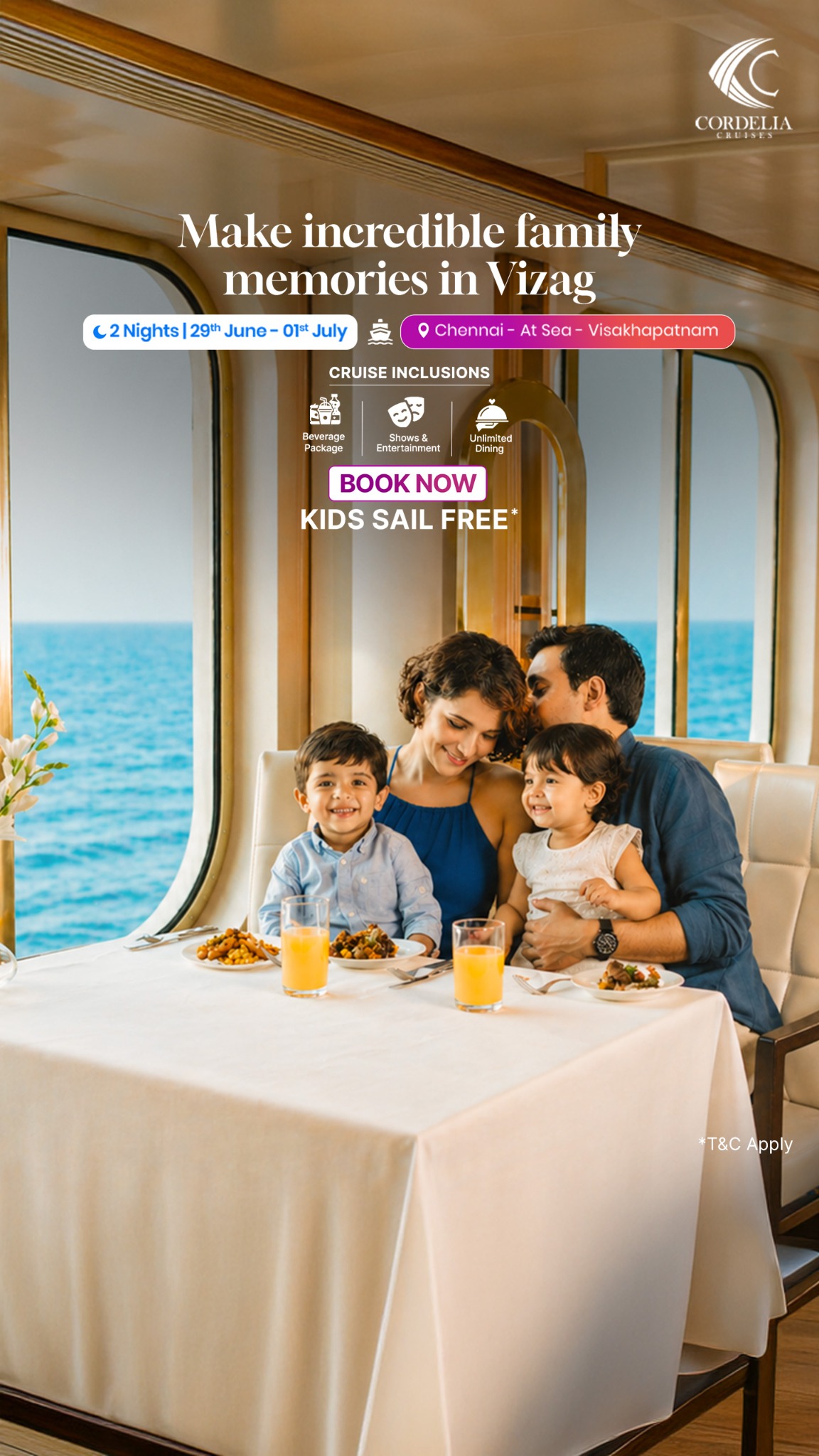 Cordelia Cruises Facebook ad