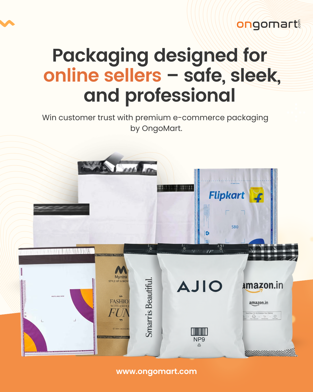ONGO Packaging Facebook ad: Ship Like a Pro. Look Like a Brand.