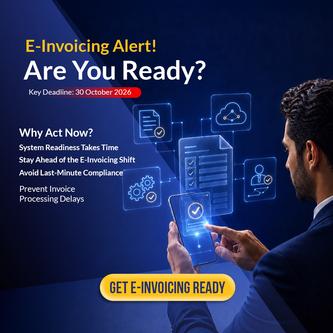 MBG Corporate Services UAE Facebook ad: E-Invoicing Alert! Are You Ready?