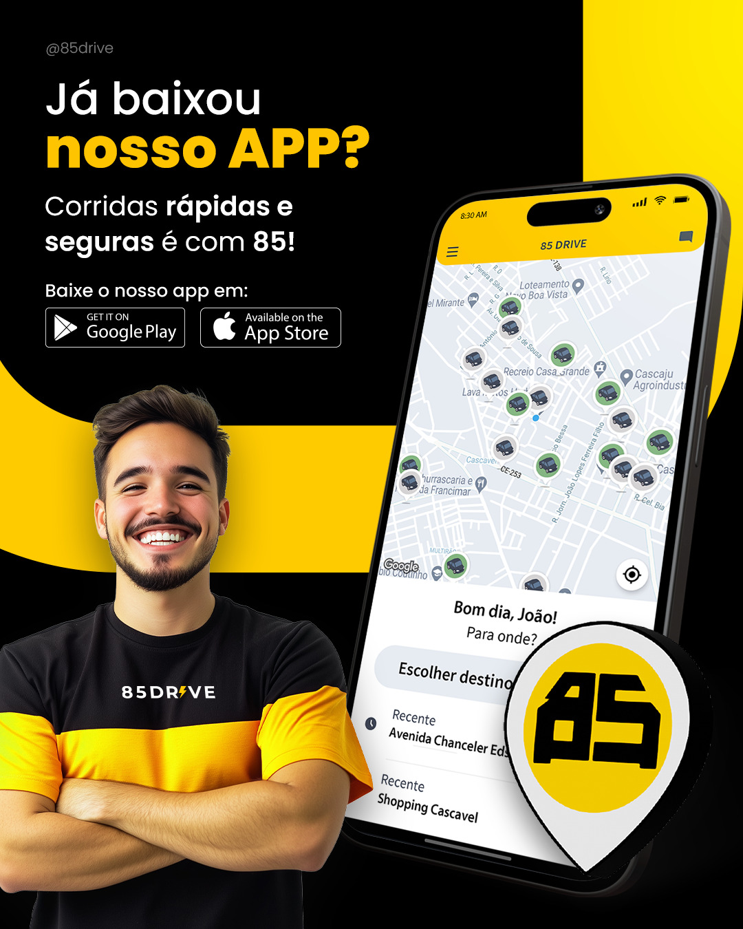 85drive cascavel Facebook ad: Já tem o app da 85Drive no seu…