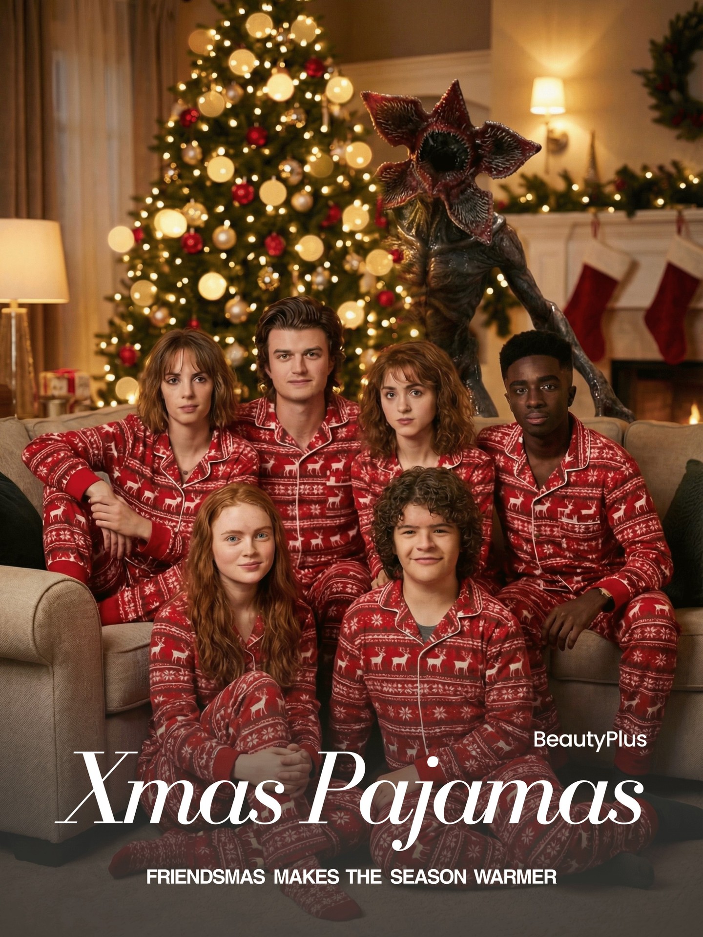 BeautyPlus Facebook ad: it's finally Xmas PJ season!