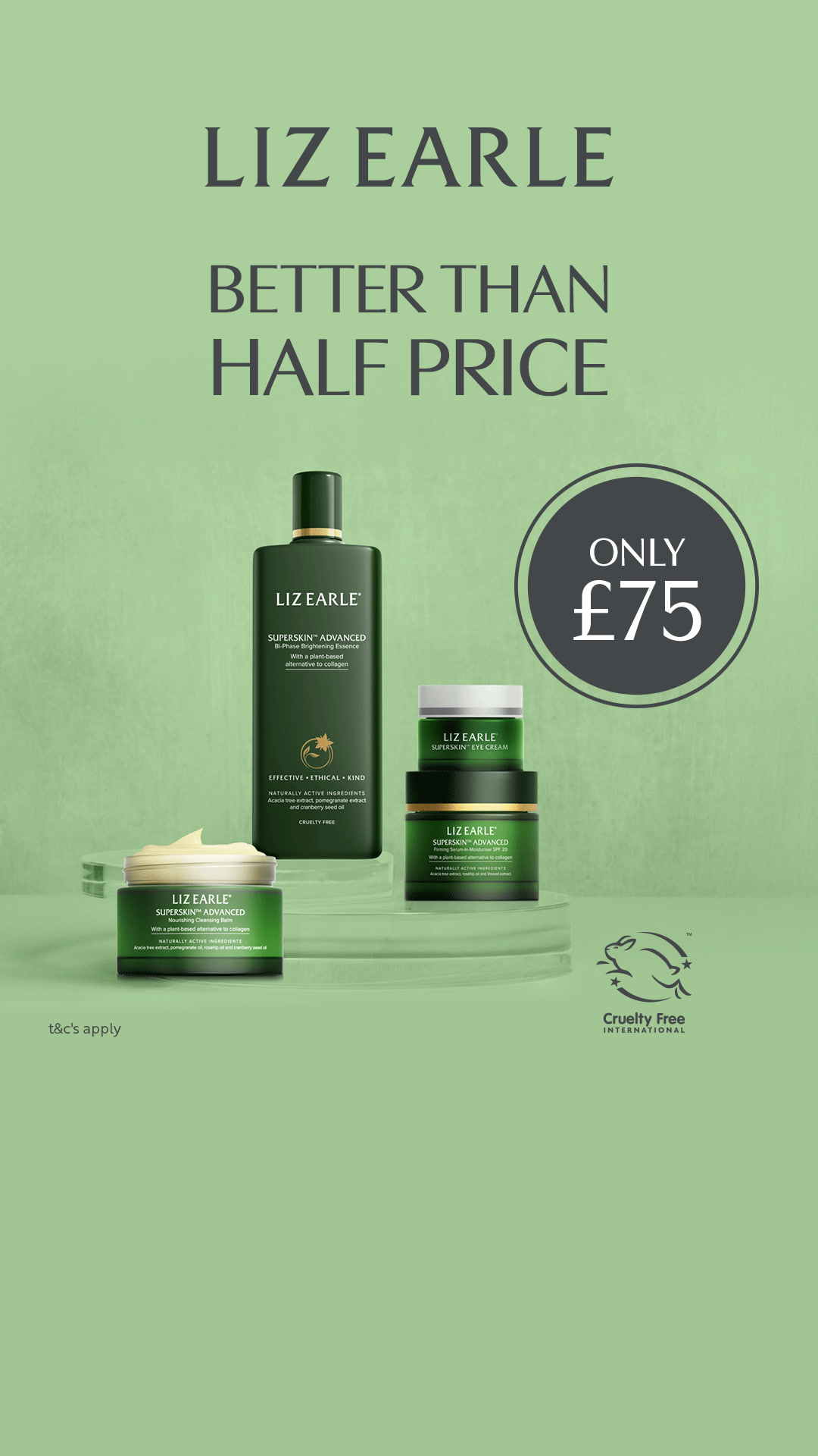 Liz Earle Beauty Co. Facebook ad: £75 with code: SEPTBUNDLE
