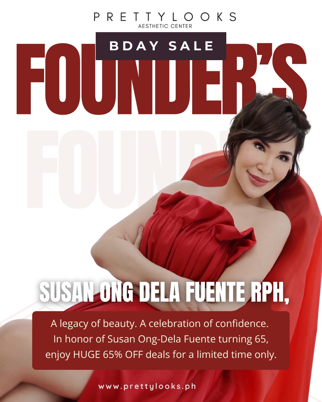 Prettylooks Facebook ad: 65 years of beauty, legacy, and timeless elegance…