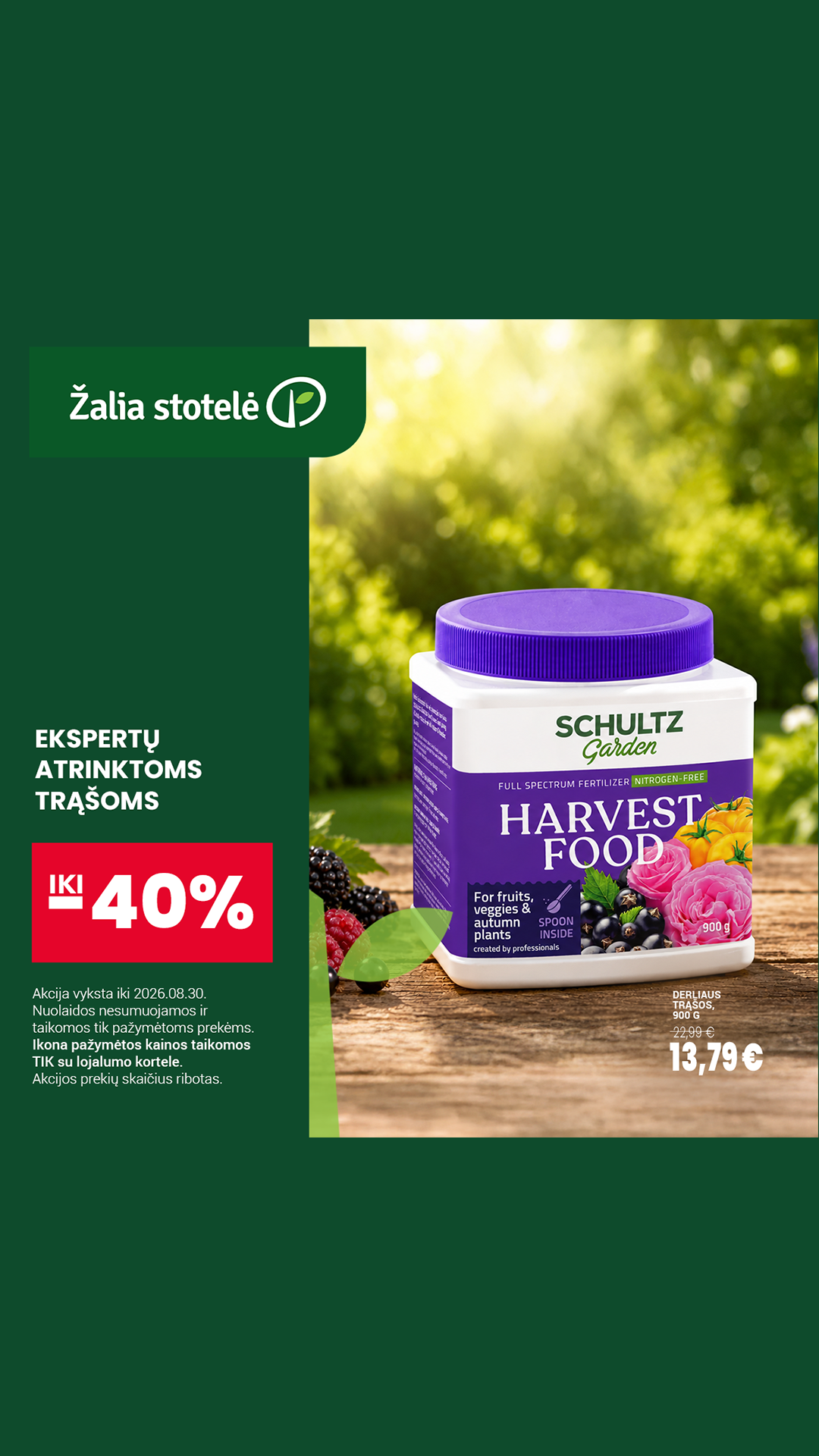 Žaliastotelė.lt Facebook ad
