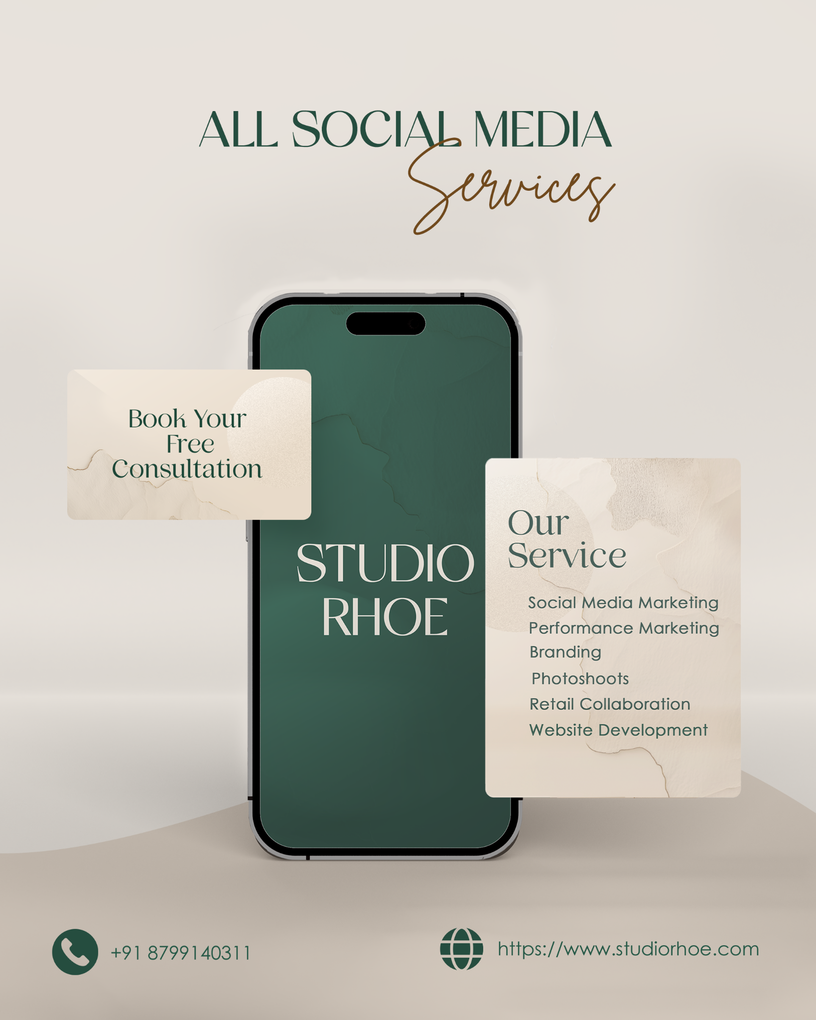 Studio RHOE Facebook ad: Chat with us