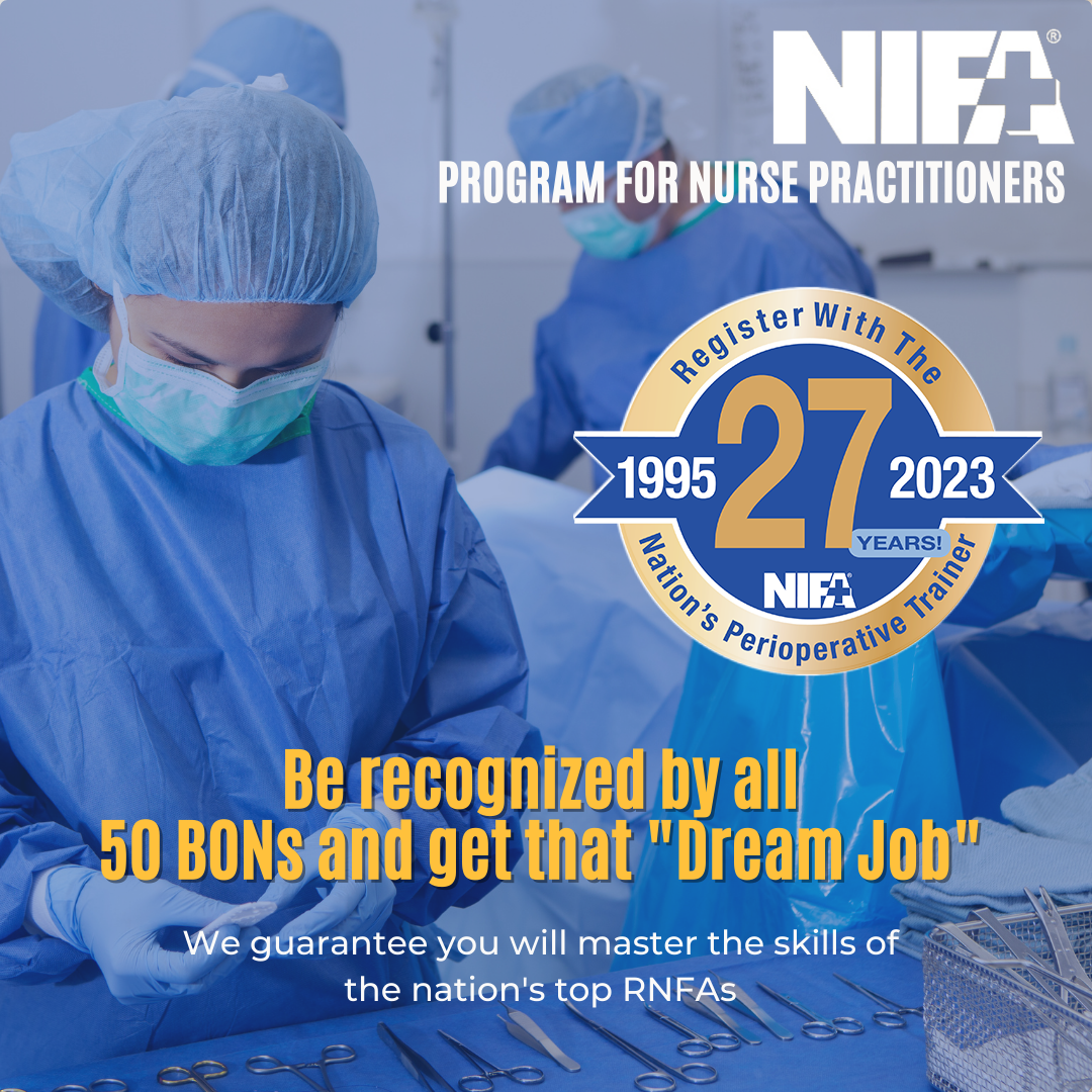 NIFA, the National Institute of First Assisting, Inc. Facebook ad: We guarantee, you will master the skills of the nation’s…