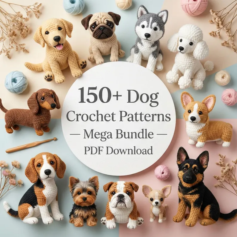 Deal For Me Facebook ad: The Ultimate Dog Lover’s Library: 150+ Crochet Patterns in…