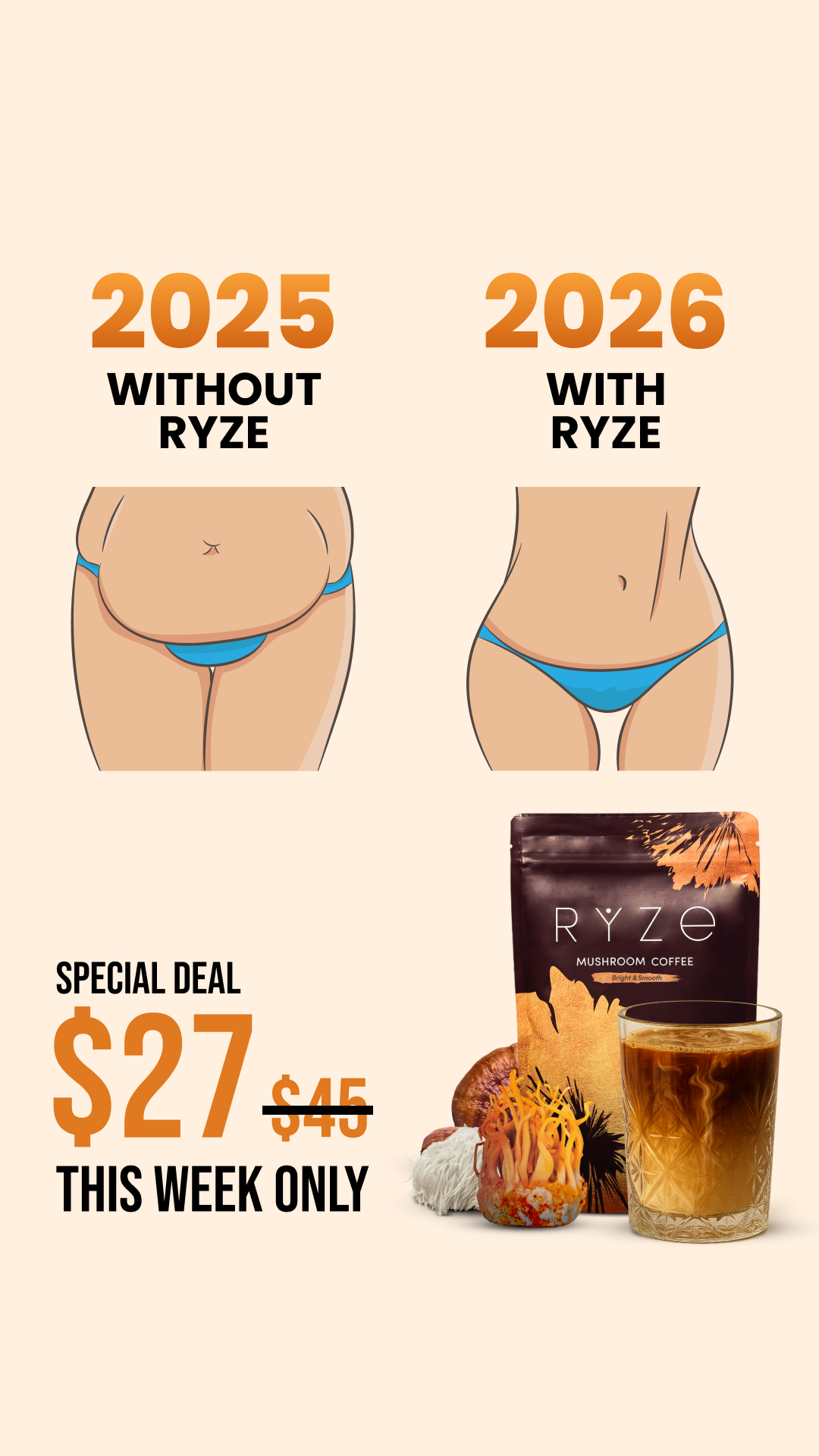 RYZE Superfoods Facebook ad