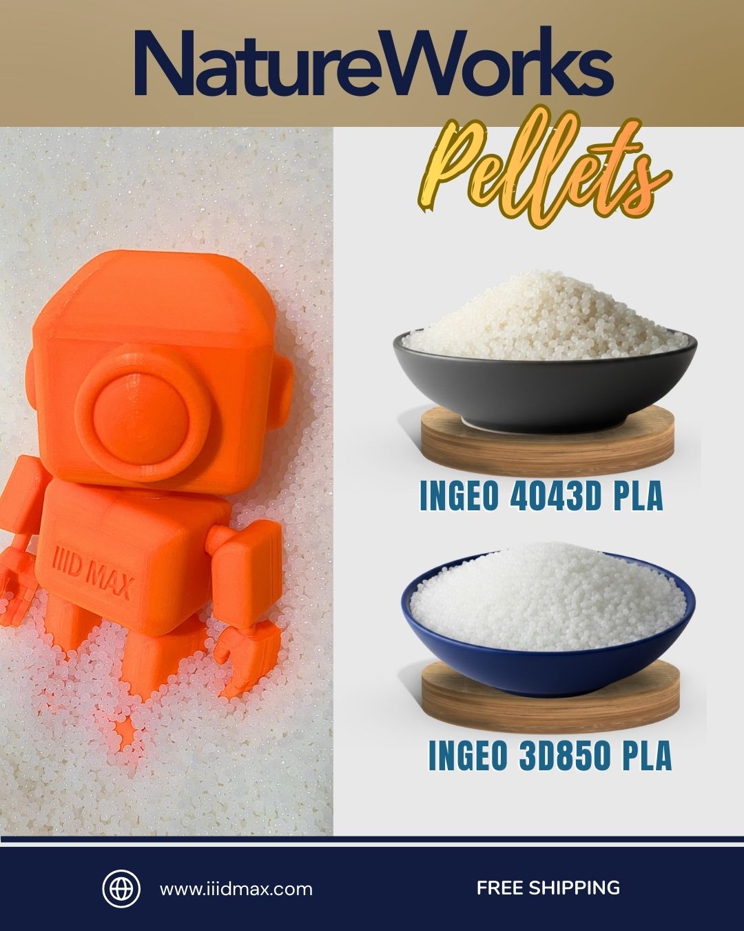IIID MAX 3D printing filament Facebook ad