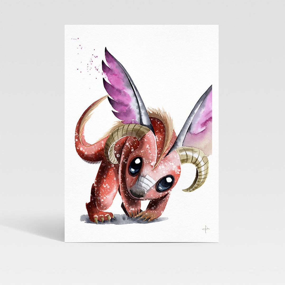 Blule Facebook ad: Meet the dragons I painted in watercolour for…