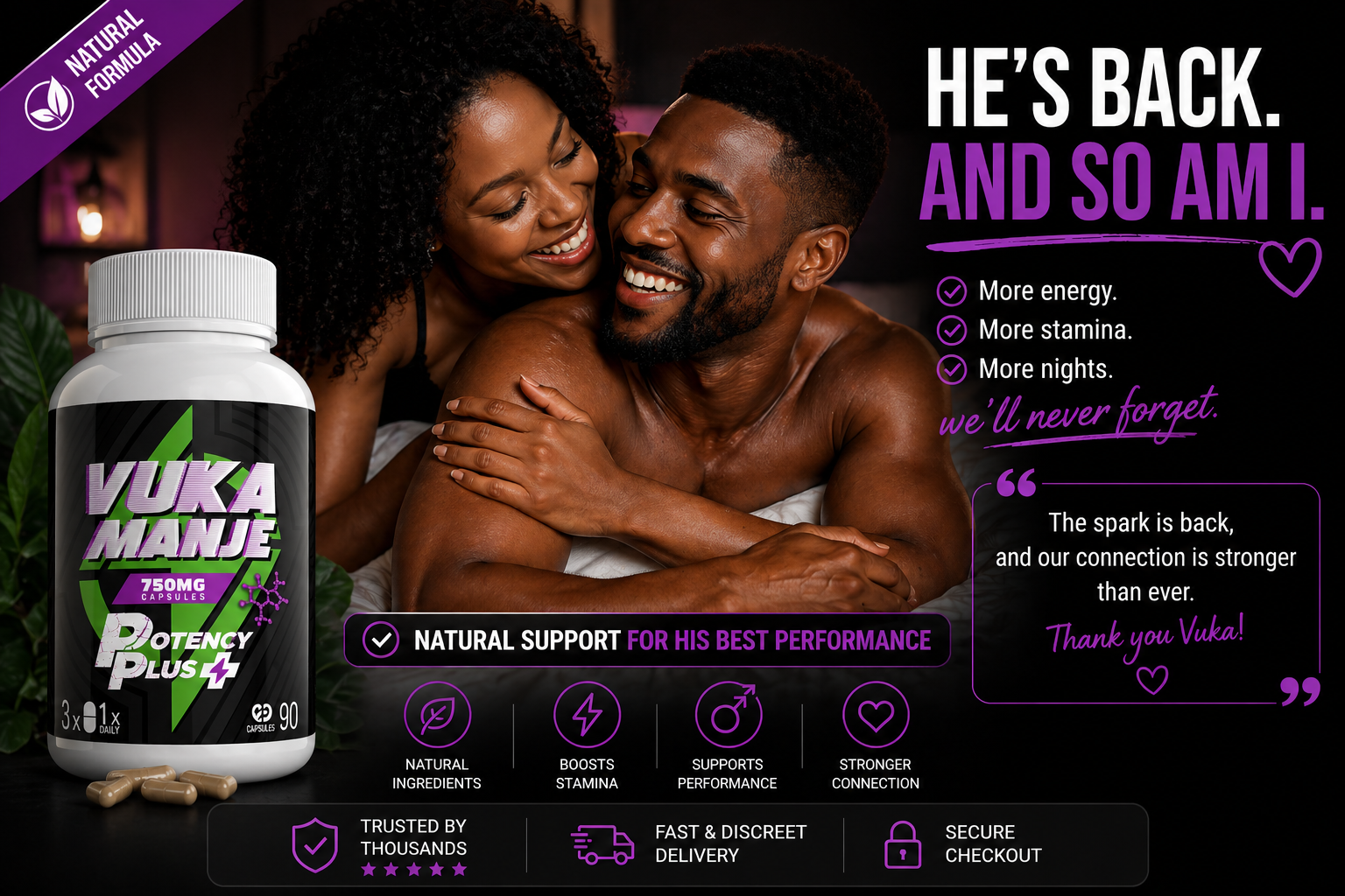 Vuka Manje Supplements Facebook ad from Jun 18, 2026