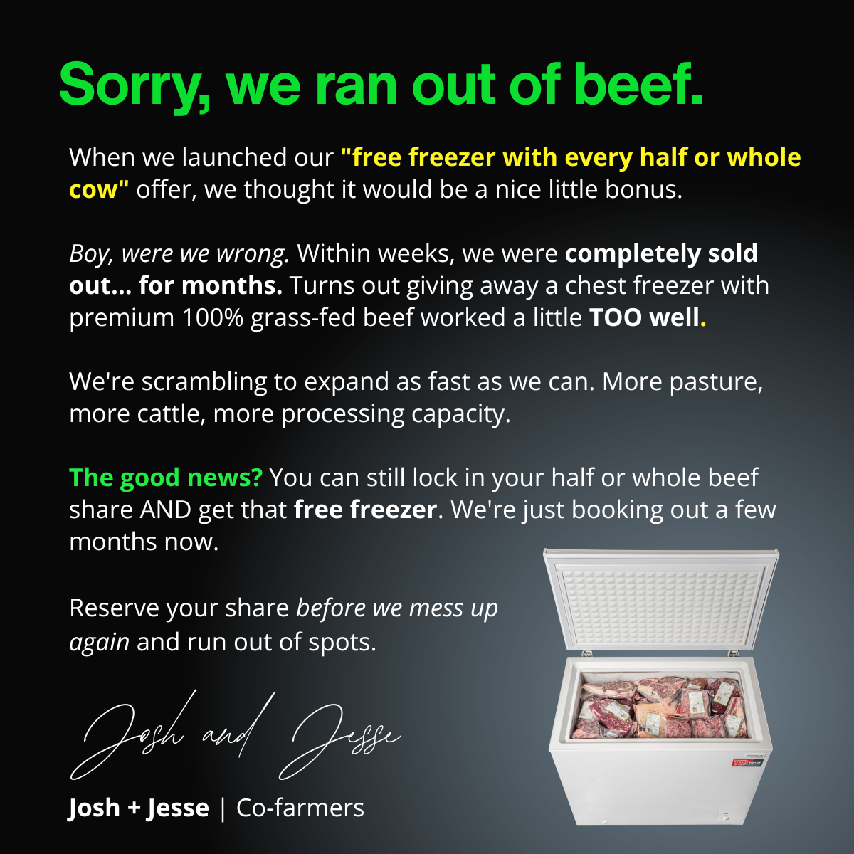 Dirty Dog Farm Facebook ad