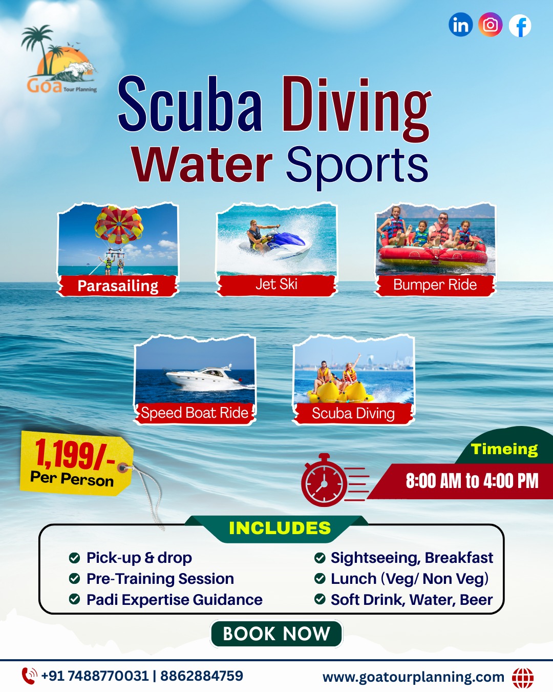 Goa Tour Planning Facebook ad: Book Now