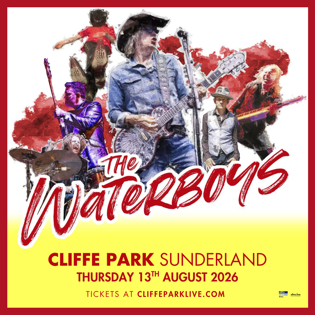 Cliffe Park Live Facebook ad: The Waterboys - Sunderland. Book Tickets Now