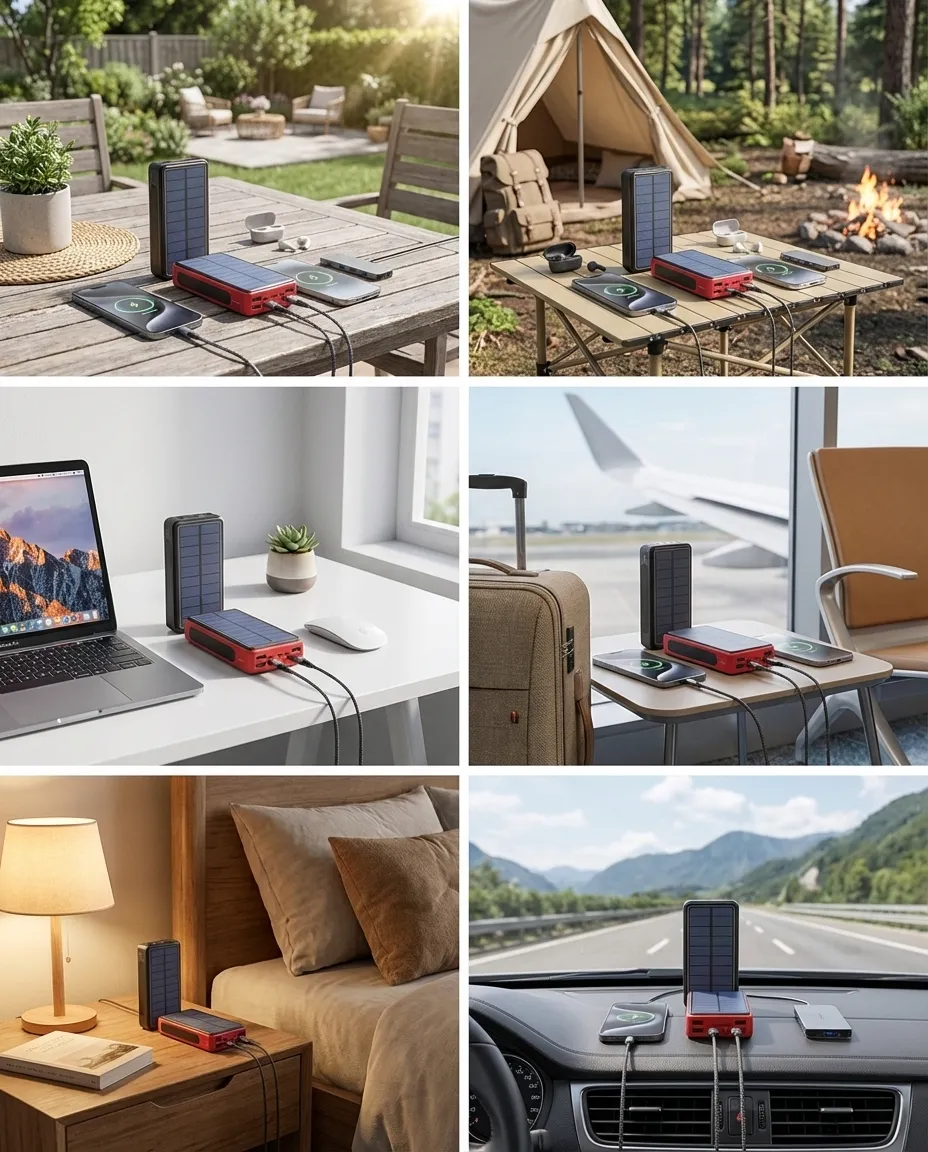 Survival4future Facebook ad: Wireless Solar Powerbank 50,000 mAh