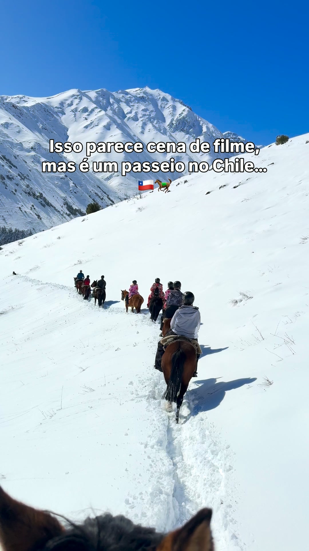 SuperTrip Chile Passeios no Chile Facebook ad: Imagine cavalgar em meio à Cordilheira dos Andes?