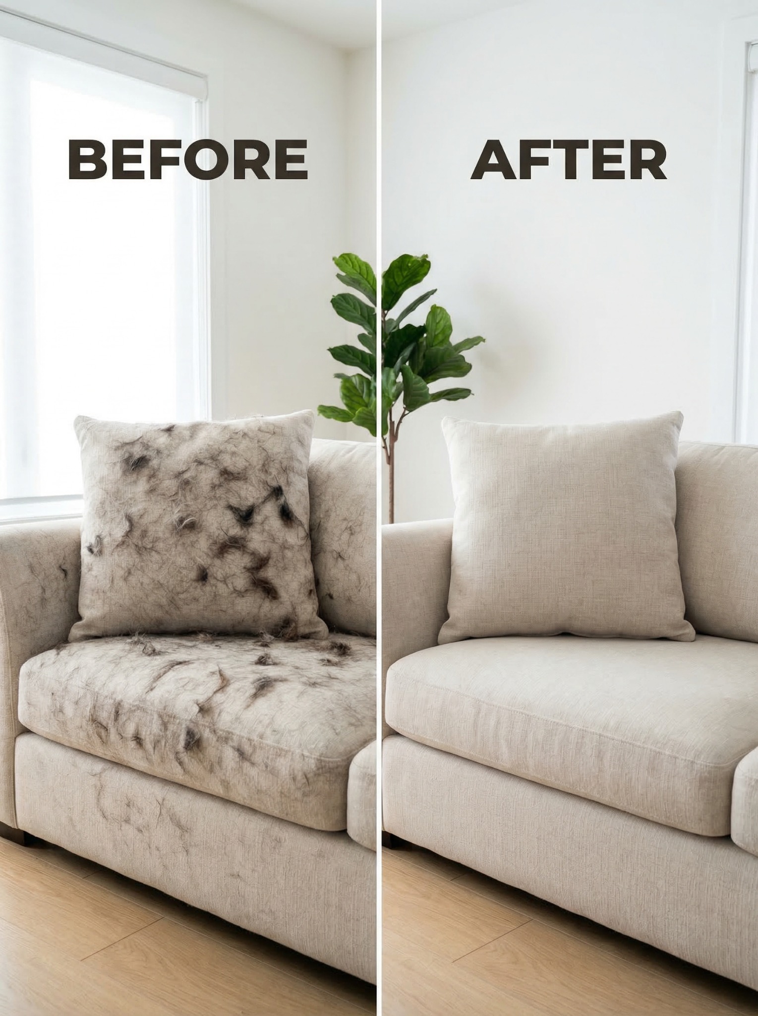 Pawtix Facebook ad: Light Sofa + Pets? No Problem.