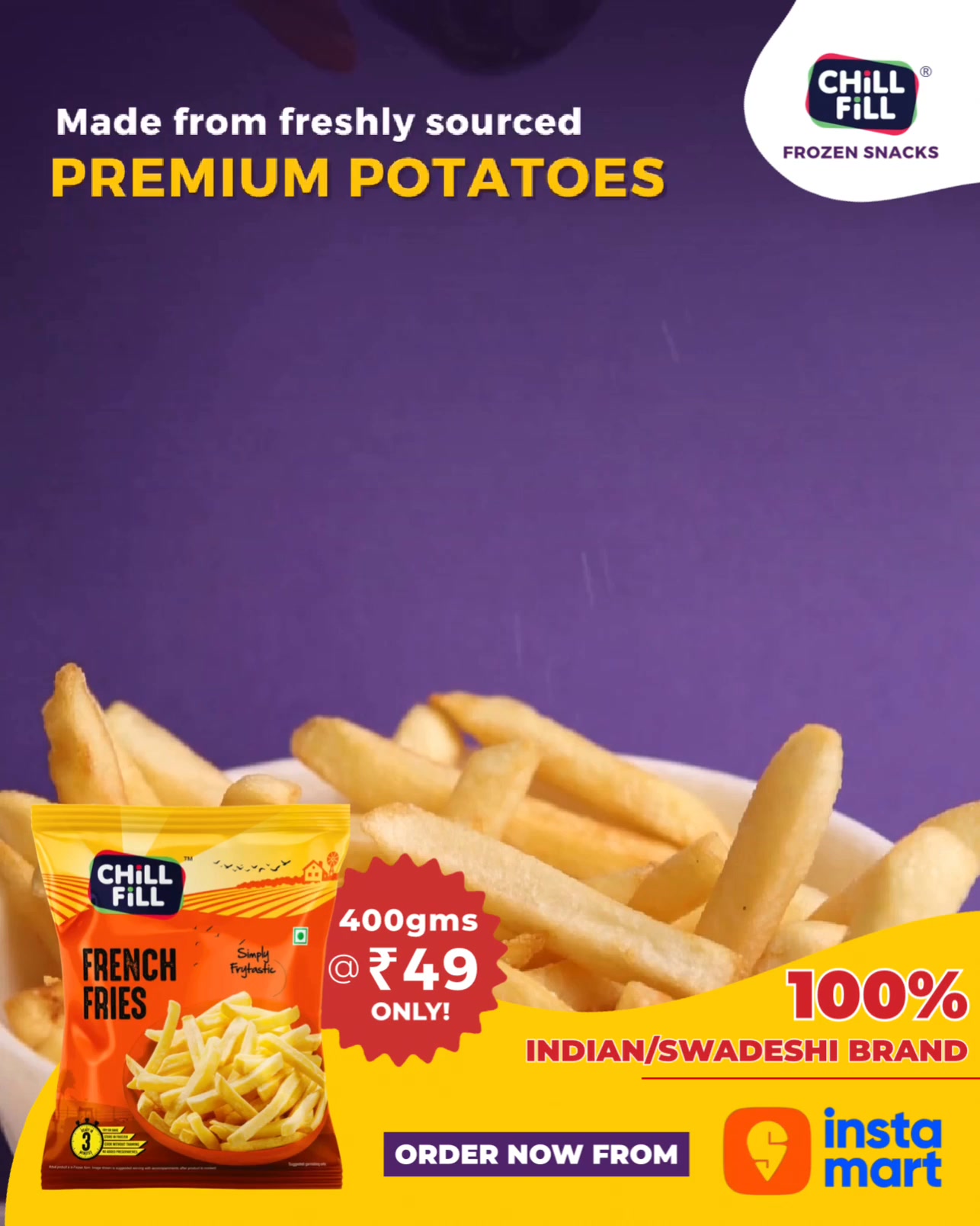 ChillFill Foods Facebook ad: Crispy on the outside, soft on the inside…