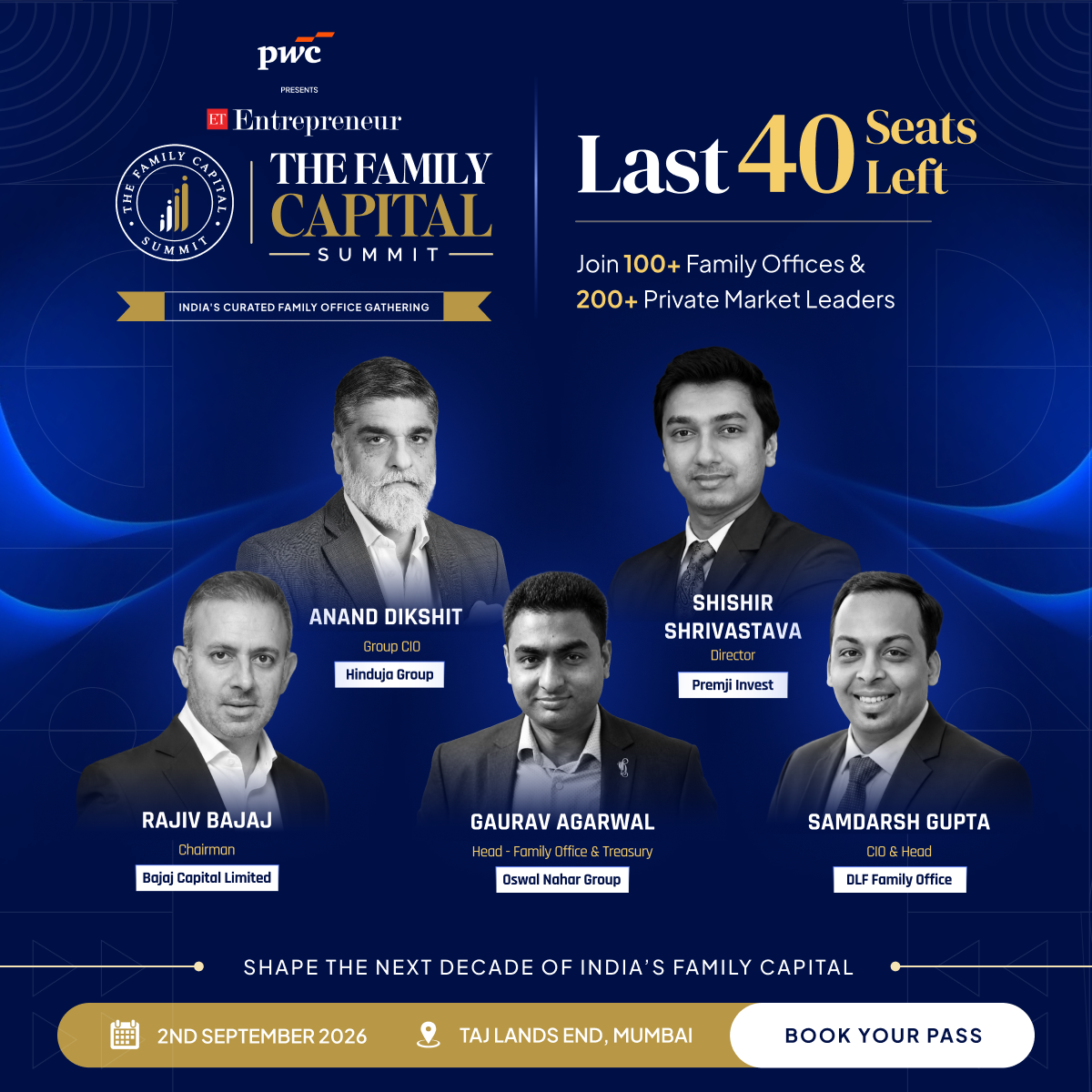 ETentrepreneur Facebook ad: Join India's Most Selective Family Capital Gathering