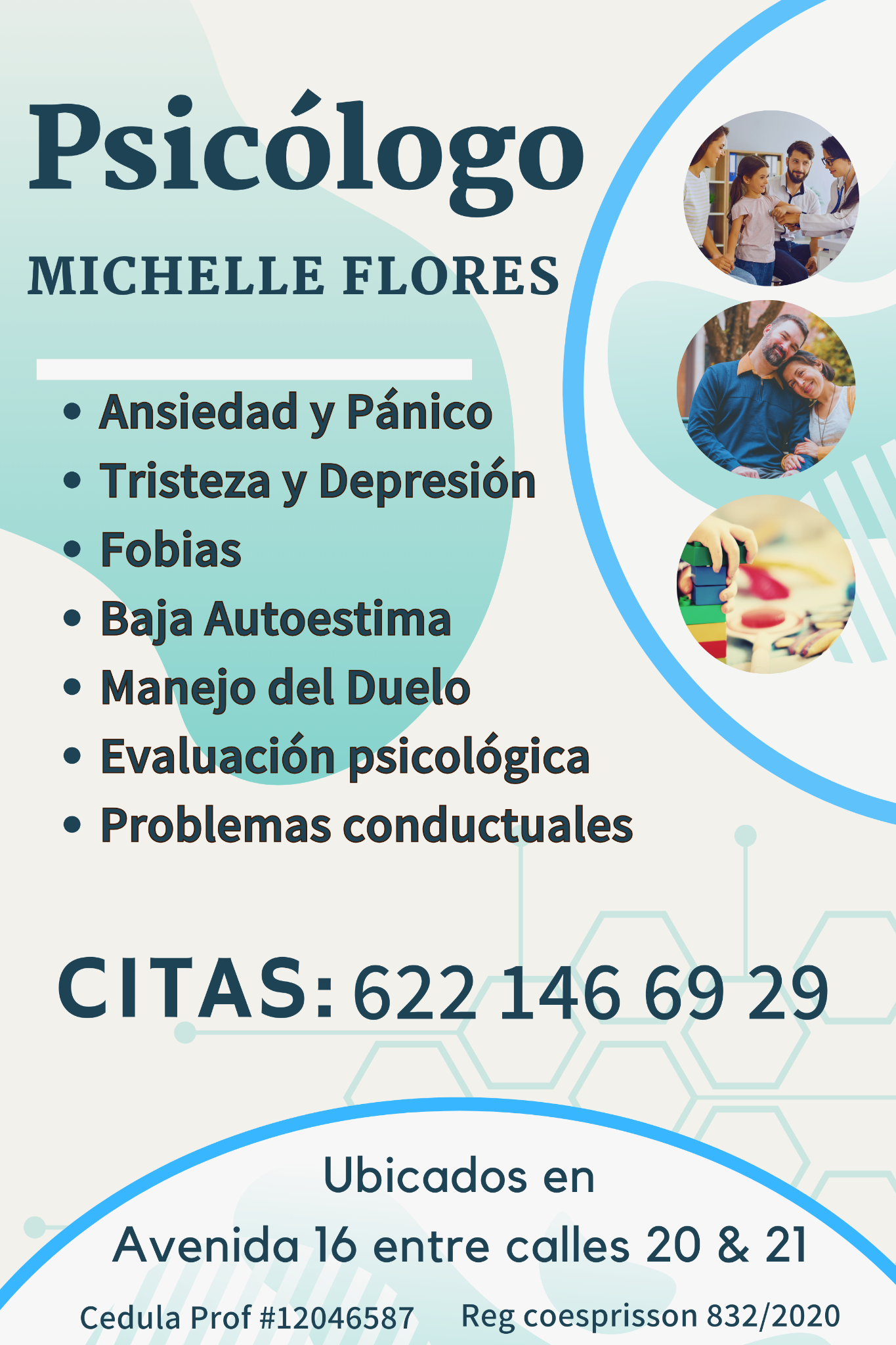 Psicologo Michelle Flores Facebook ad from Oct 21, 2025