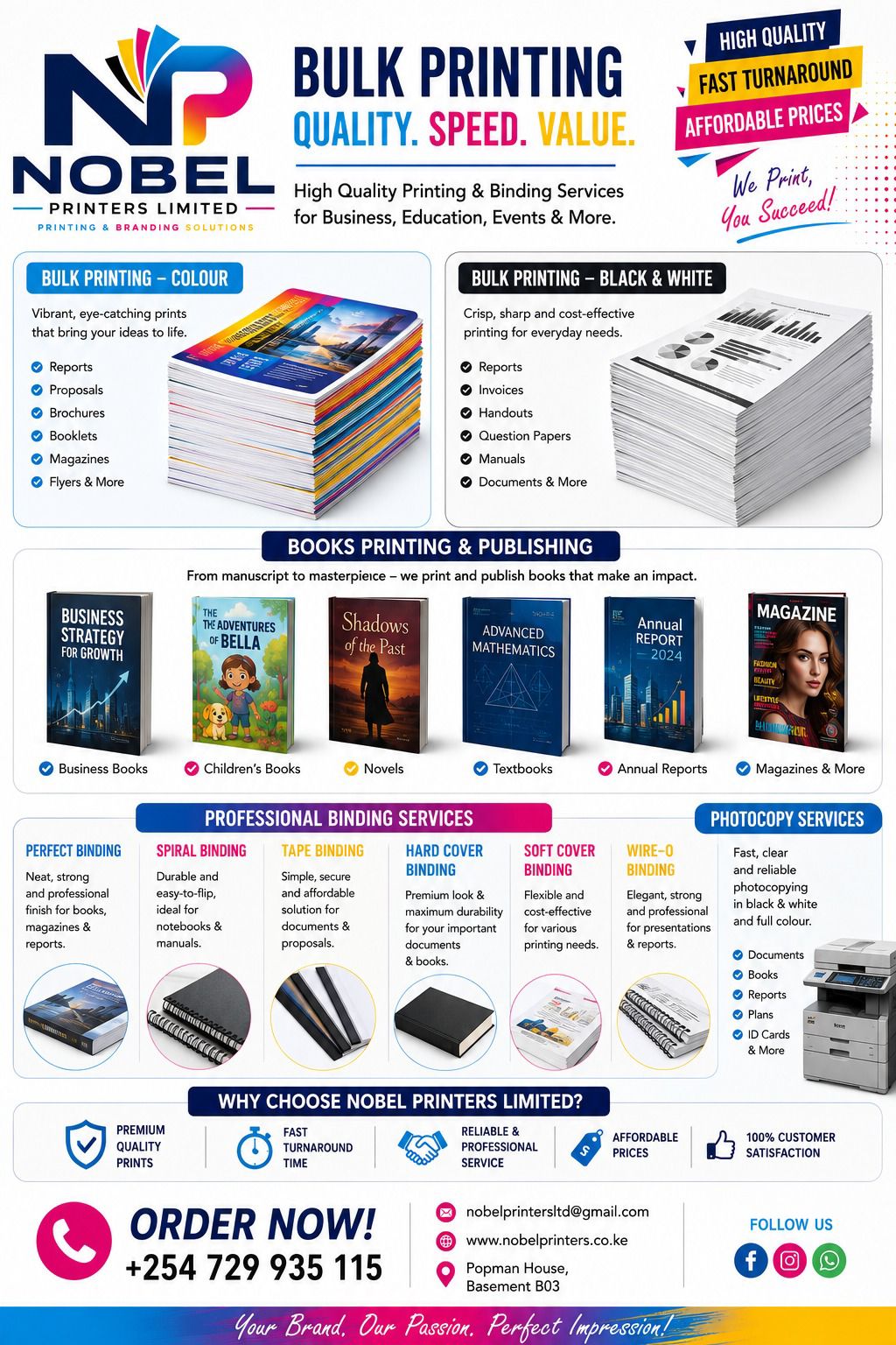 NOBEL Printers Limited Facebook ad: At NOBEL PRINTERS LIMITED, we turn your ideas…