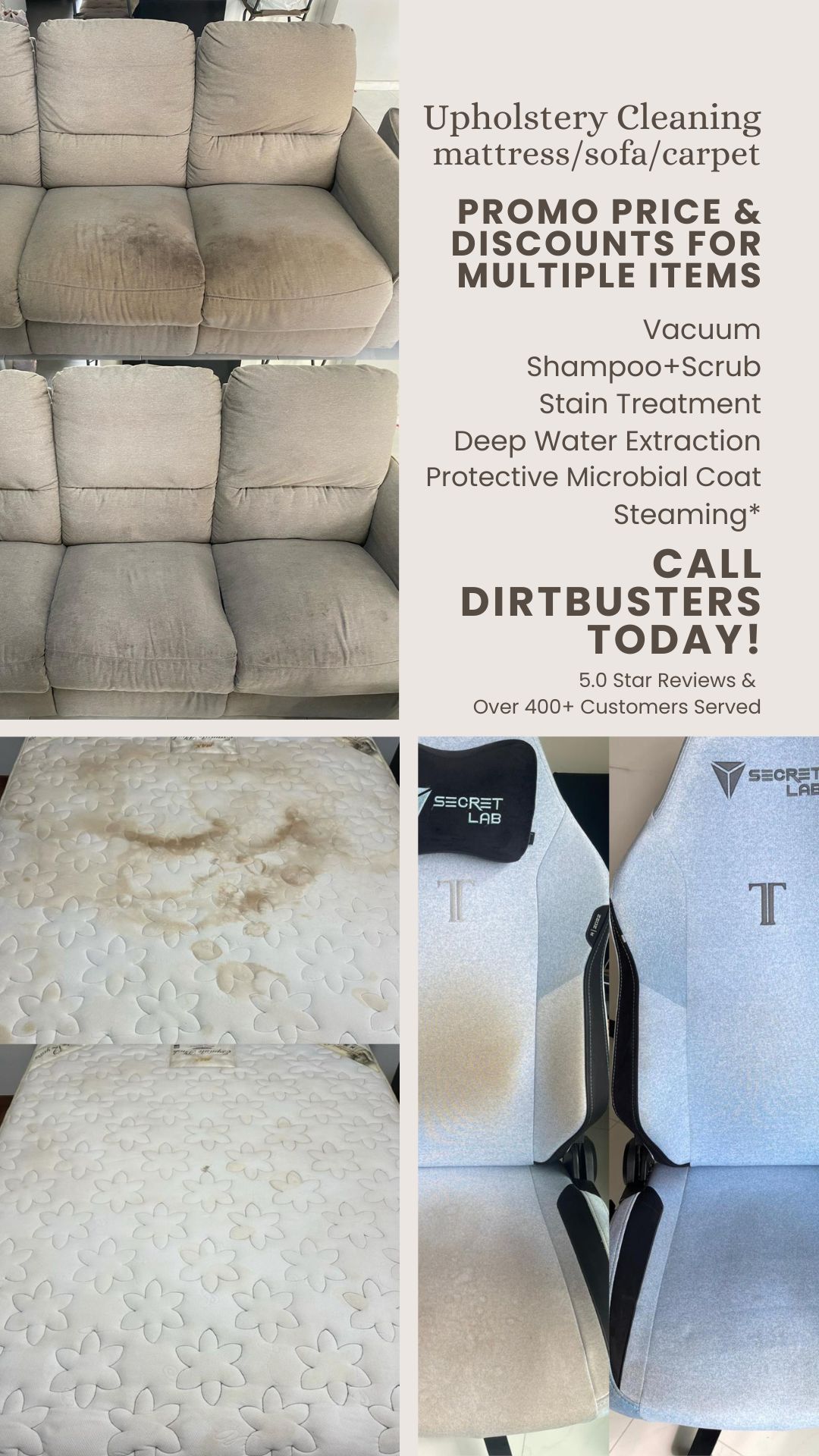 Dirt Busters Services Facebook ad