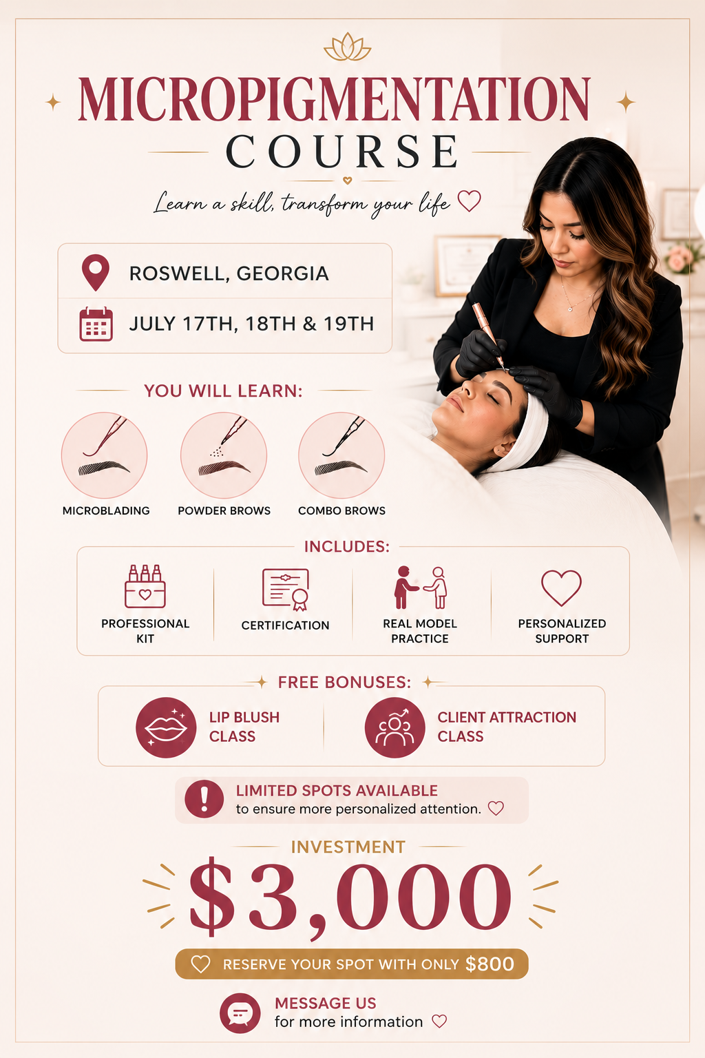 Tania Russell Beauty Academy Facebook ad