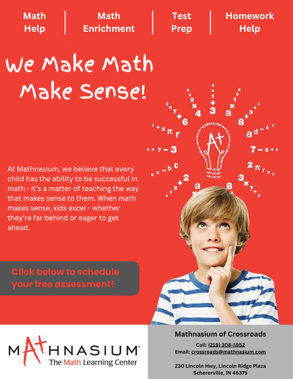 Mathnasium of Crossroads Facebook ad: Math Finally Clicking? It Can.
