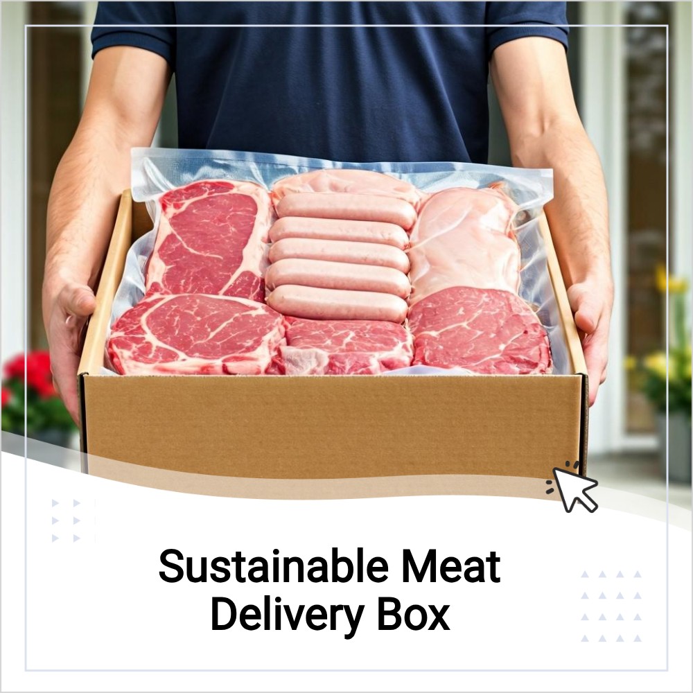 SearchableOnline Wavesight Facebook ad: Sustainable Meat Delivery Box