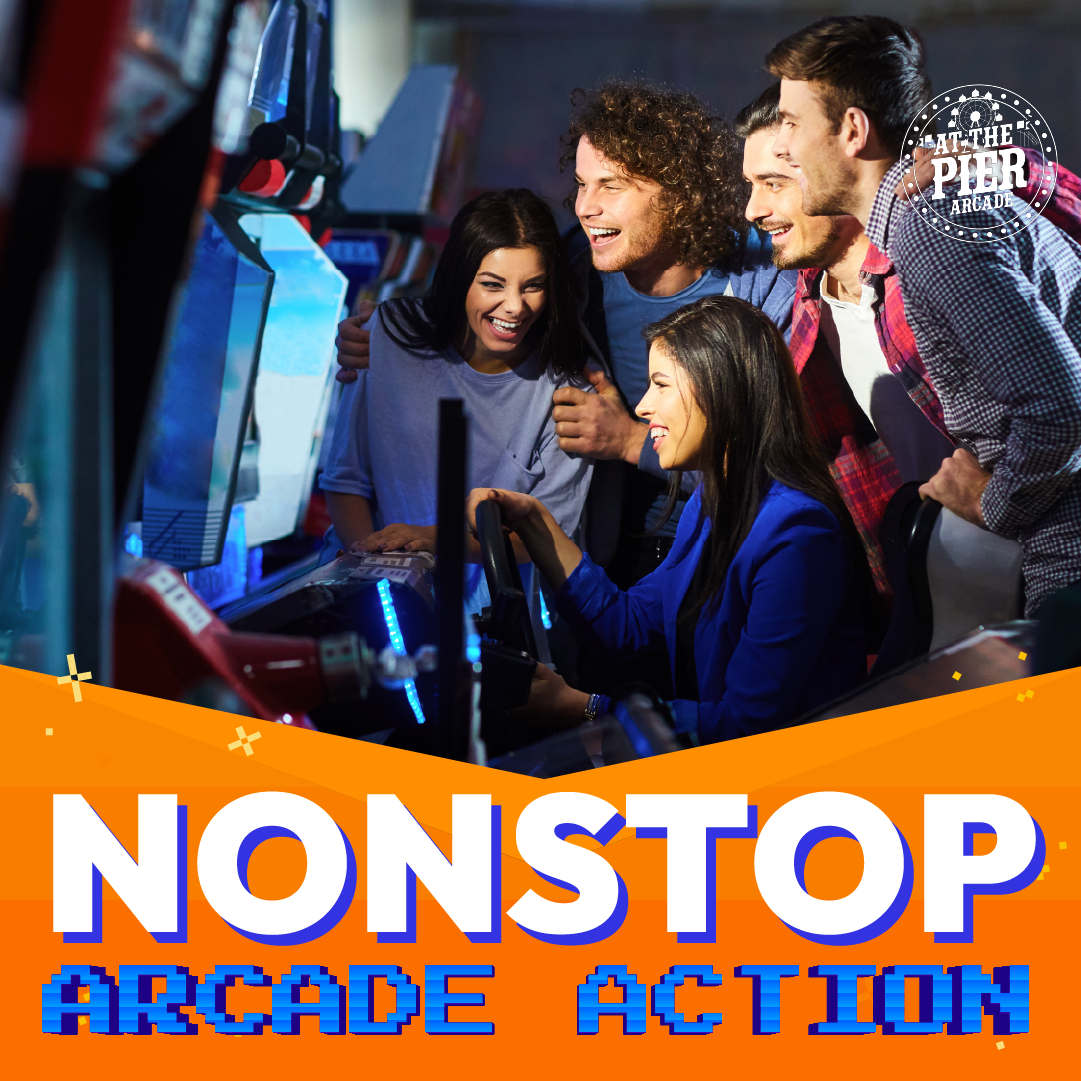 At The Pier Arcade Facebook ad from Jun 5, 2026