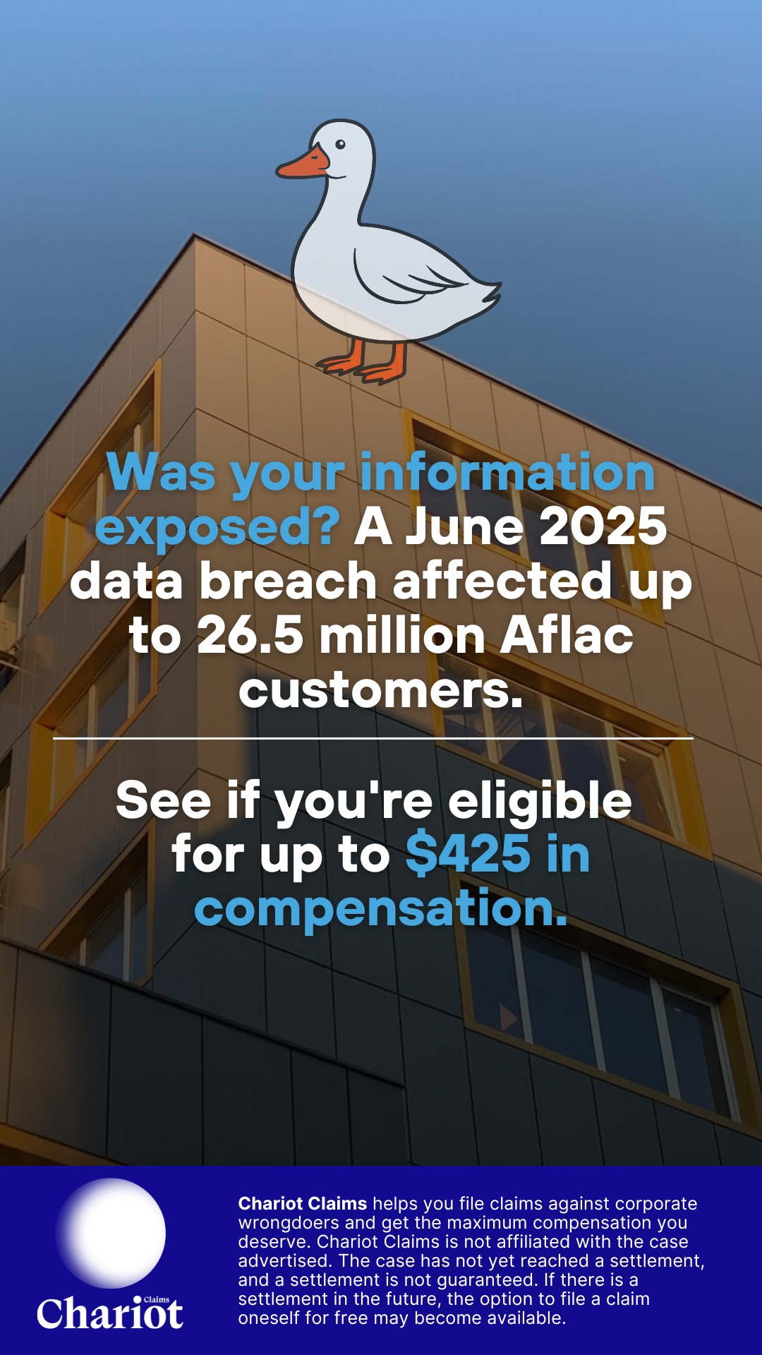 Chariot Claims - formerly ClaimClam Facebook ad