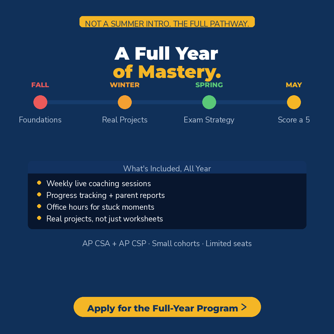 Daniel Finley - The AP Computer Science Tutor Facebook ad: The Full-Year AP CS Pathway