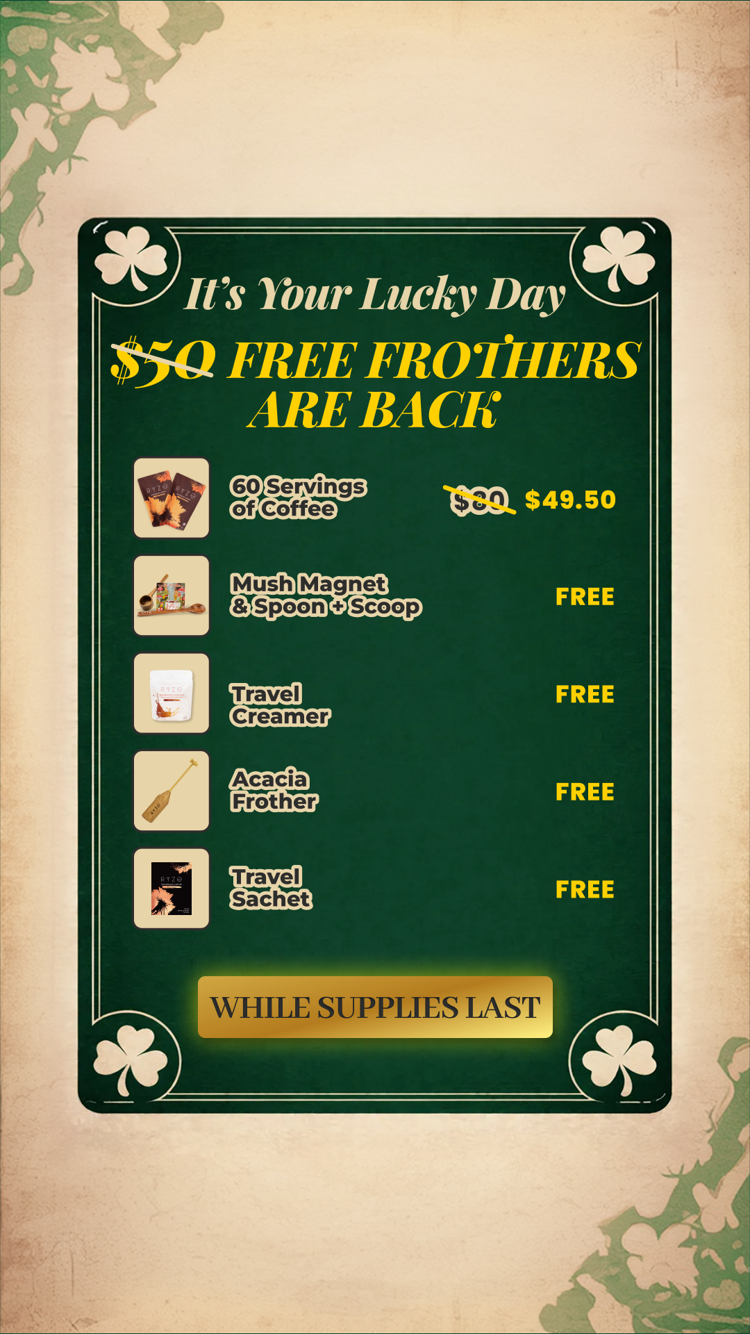 RYZE Superfoods Facebook ad